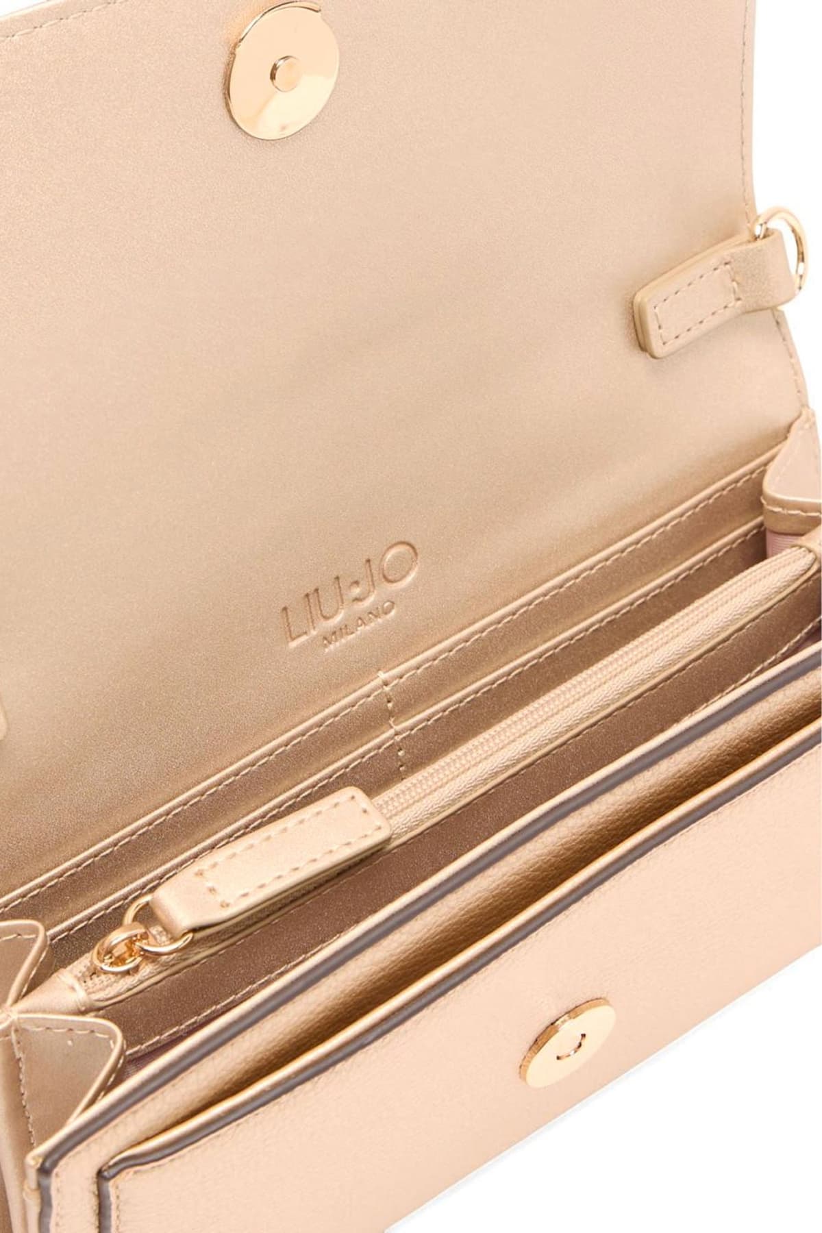 LIU-JO BETTER ΤΣΑΝΤΑ CROSSBODY LOGO ΧΡΥΣΟ