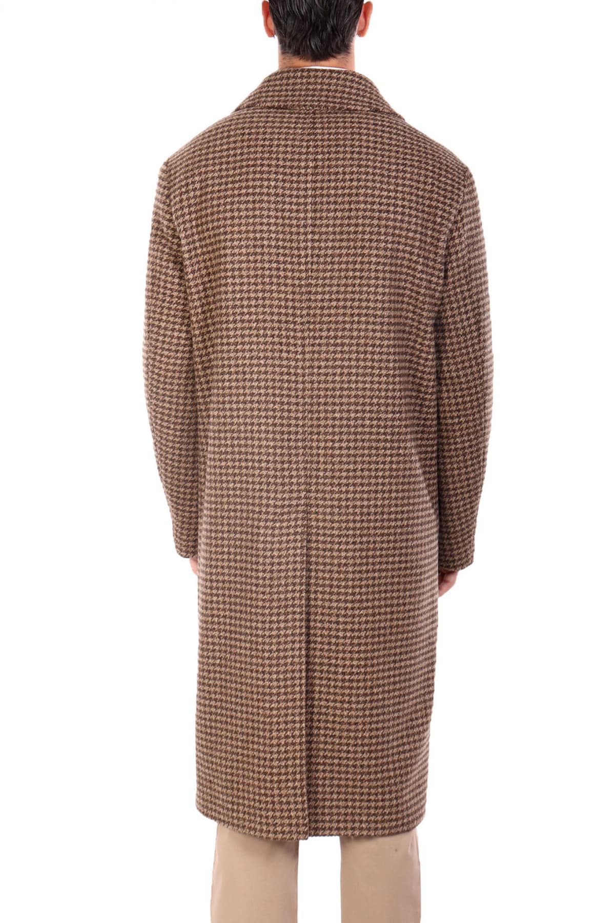 BALDESSARINI ΠΑΛΤΟ ΜΙΚΡΟΣΧΕΔΙΟ CONTEMPORARY FIT CONNER-L ΜΠΕΖ-ΚΑΦΕ