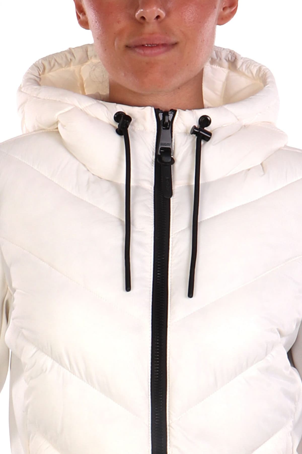 DKNY ΜΠΟΥΦΑΝ PUFFER HOODIE ΛΕΥΚΟ