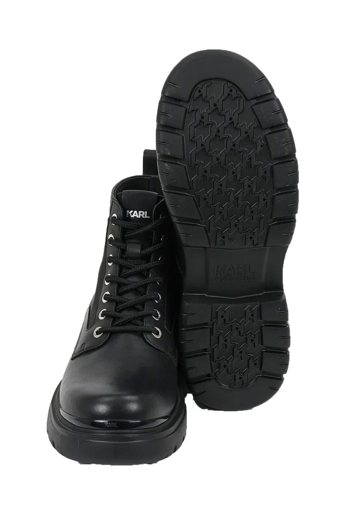 KARL LAGERFELD ΠΑΠΟΥΤΣΙΑ ΜΠΟΤΑΚΙ MAISON LACE ΜΑΥΡΟ