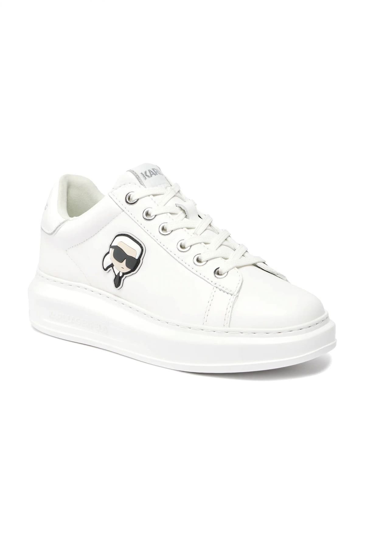 KARL LAGERFELD ΠΑΠΟΥΤΣΙΑ ΓΥΝΑΙΚΕΙΑ SNEAKERS KAPRI LOGO ΛΕΥΚΟ