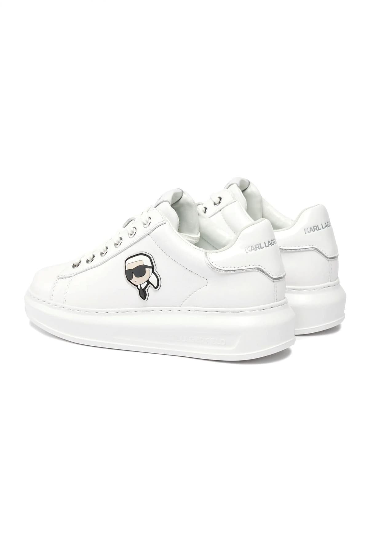KARL LAGERFELD ΠΑΠΟΥΤΣΙΑ ΓΥΝΑΙΚΕΙΑ SNEAKERS KAPRI LOGO ΛΕΥΚΟ