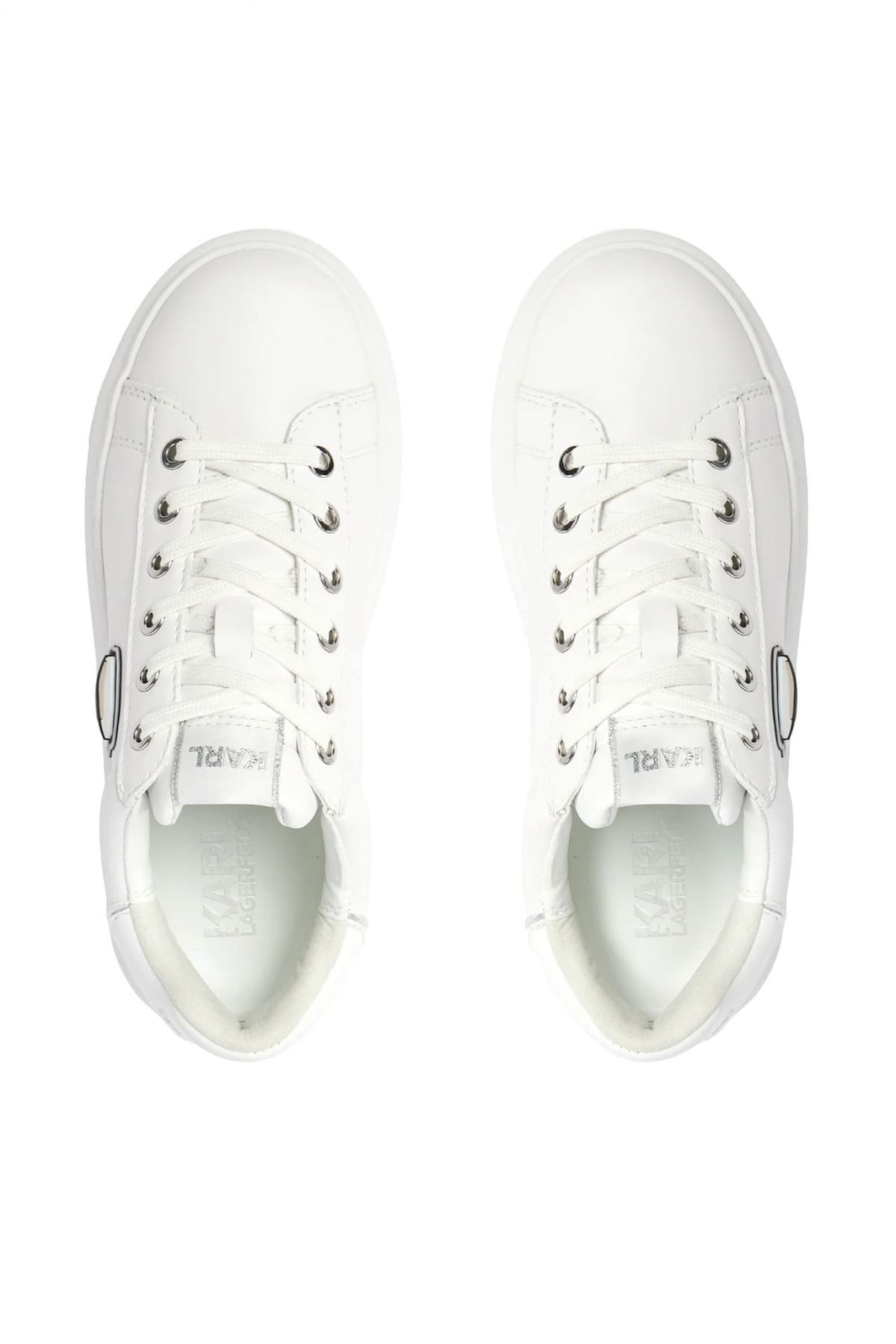 KARL LAGERFELD ΠΑΠΟΥΤΣΙΑ ΓΥΝΑΙΚΕΙΑ SNEAKERS KAPRI LOGO ΛΕΥΚΟ