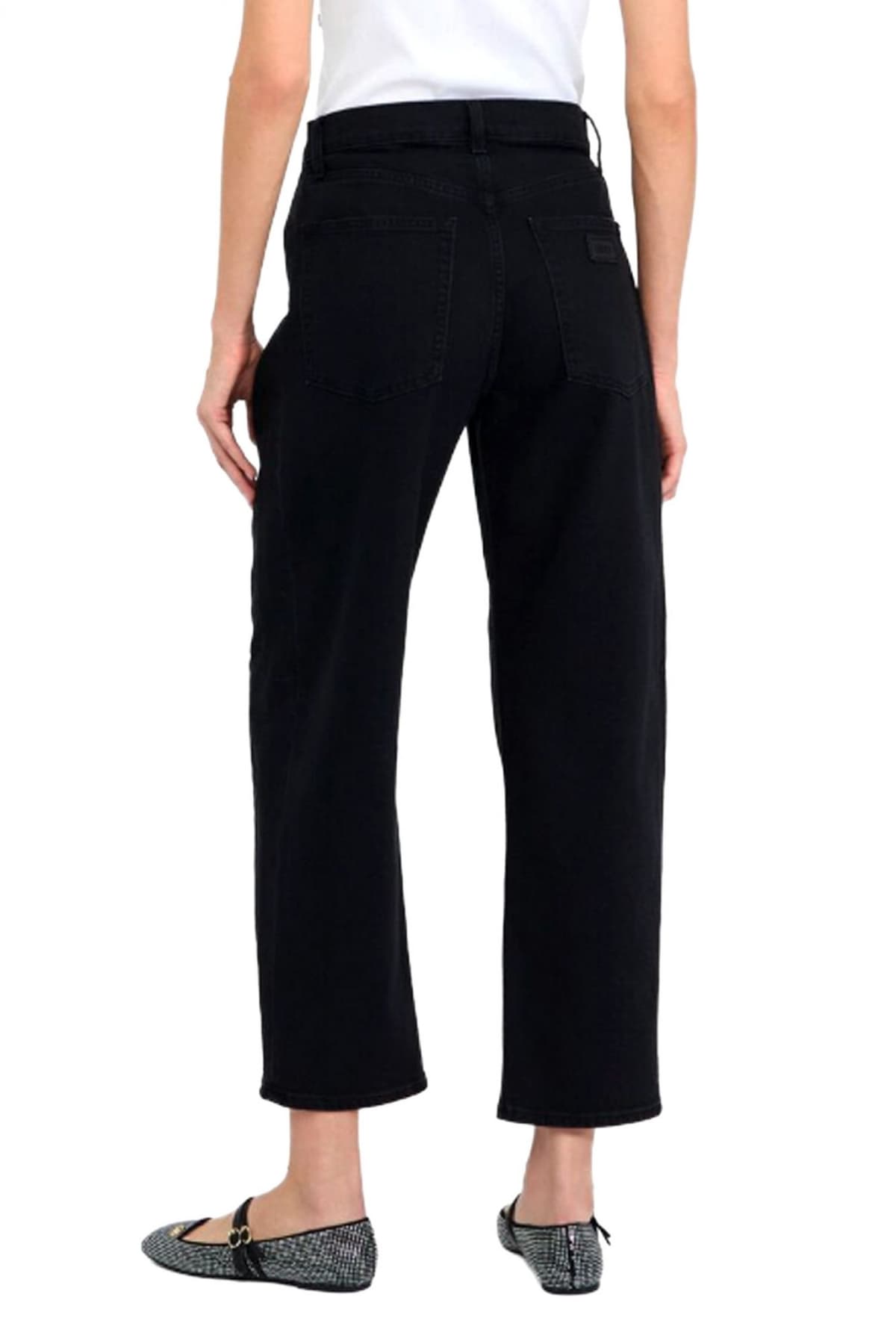 LIU-JO BETTER DENIM ΠΑΝΤΕΛΟΝΙ JEANS BOY CULT STRASS ΜΑΥΡΟ