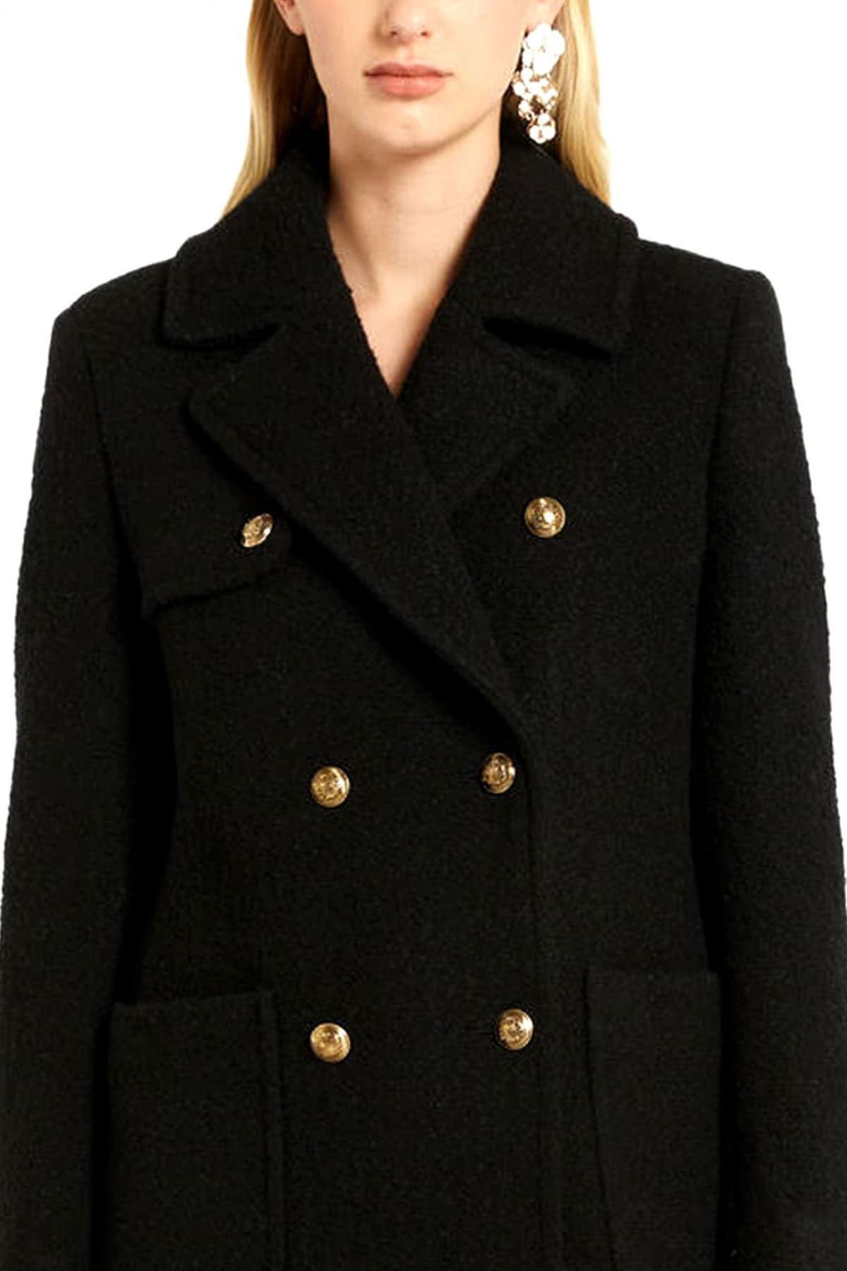 MARELLA SPORT ΠΑΛΤΟ DOMIZIA ΣΤΑΥΡΩΤΟ ΤΣΕΠΕΣ ΜΑΥΡΟ