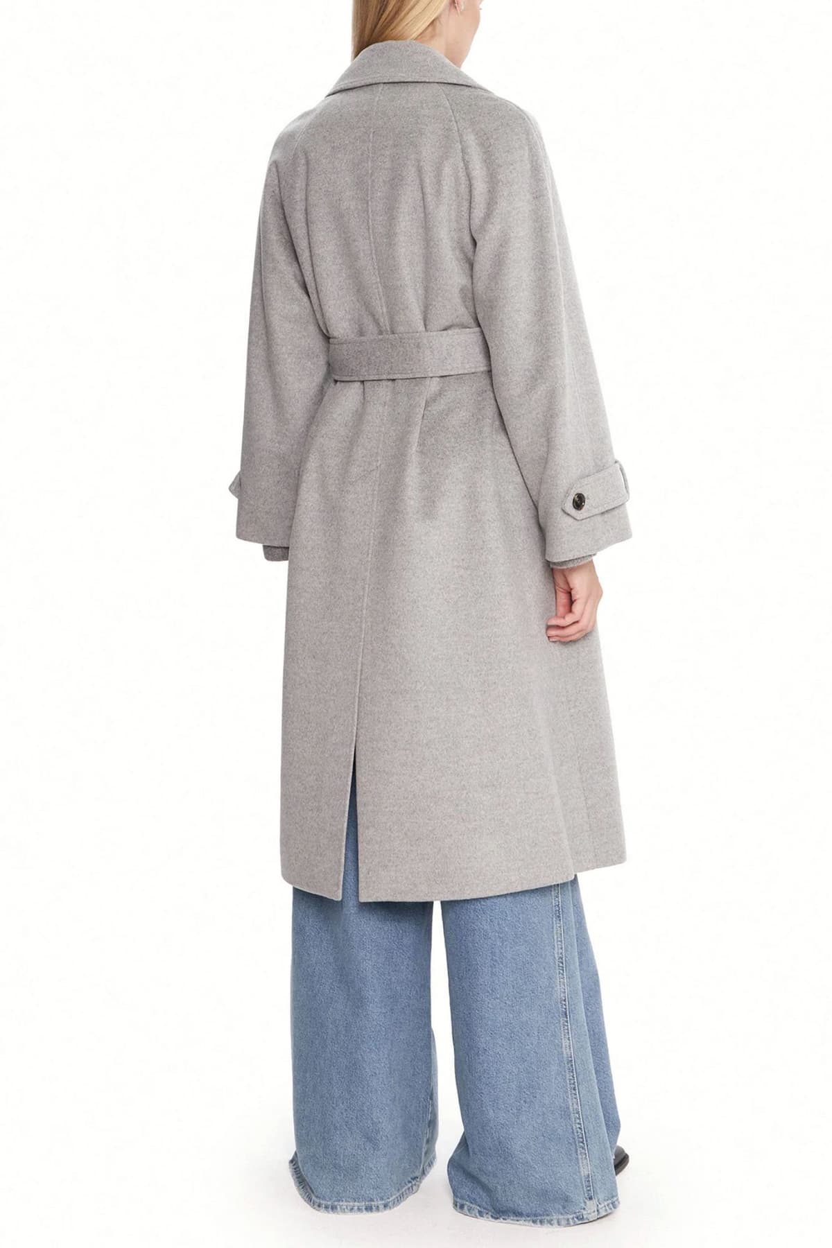 MARELLA ΠΑΛΤΟ TENNA ΣΤΑΥΡΩΤΟ ΑΠΟΣΠΩΜΕΝΗ ΖΩΝΗ ΓΚΡΙ