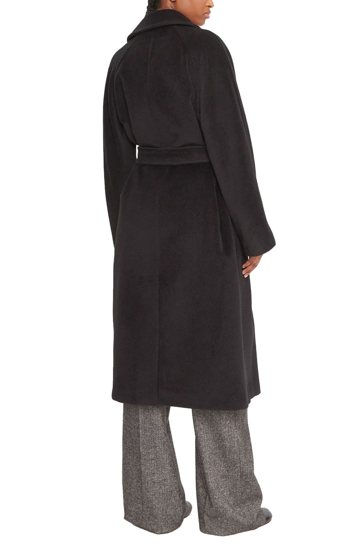 MARELLA ΠΑΛΤΟ ENGLISH ΣΤΑΥΡΩΤΟ ΑΠΟΣΠΩΜΕΝΗ ΖΩΝΗ ΜΑΥΡΟ