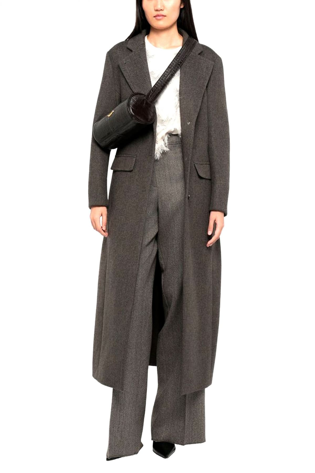 MARELLA ΠΑΛΤΟ GIOSTRO ΑΠΟΣΠΩΜΕΝΗ ΖΩΝΗ ΚΑΦΕ ΣΚΟΥΡΟ