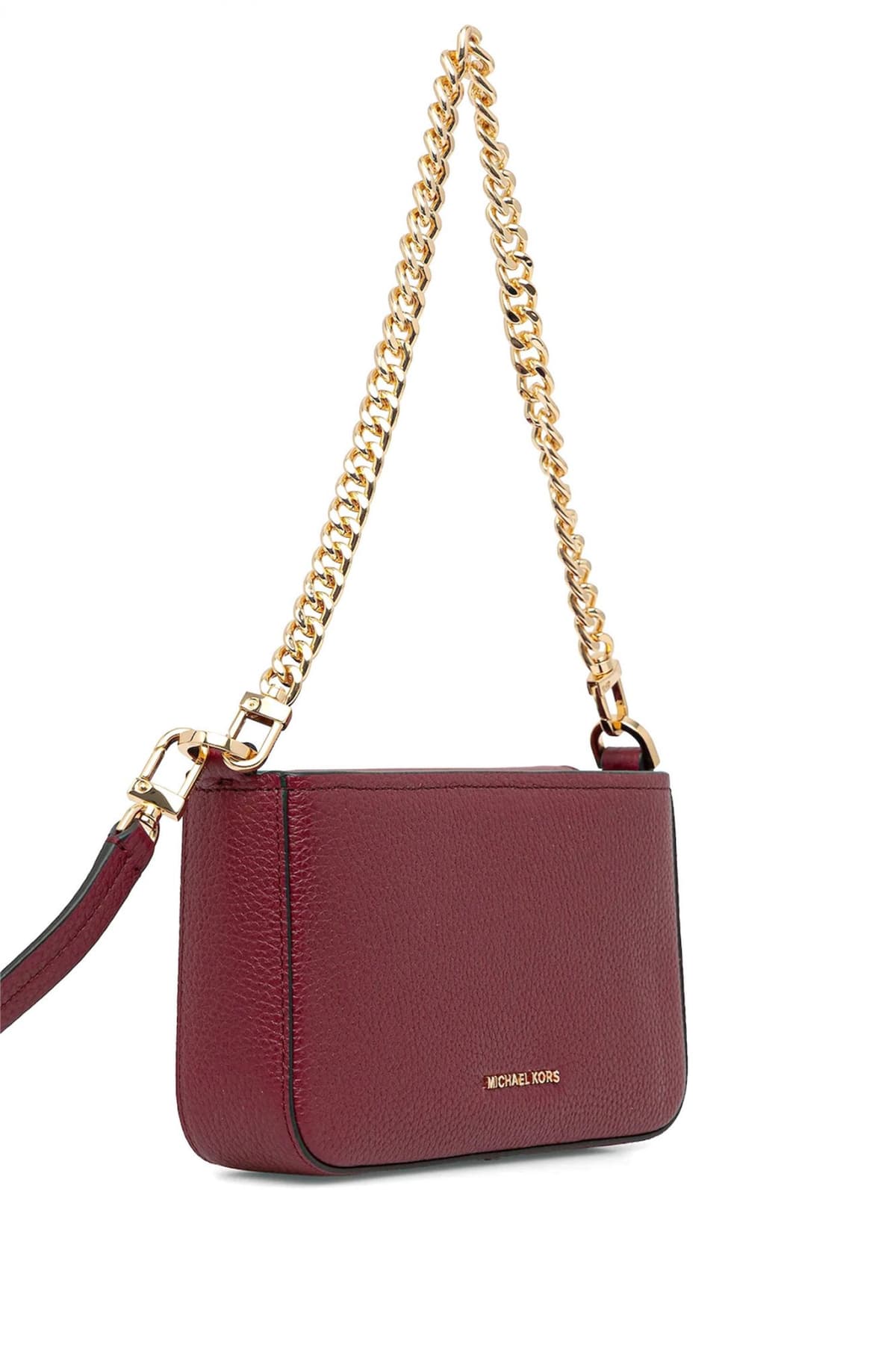 MICHAEL KORS ΤΣΑΝΤΑKI CROSSBODY BRYANT ΑΛΥΣΙΔΑ ΜΕΤΑΛΛΙΚΟ LOGO MΠΟΡΝΤΩ