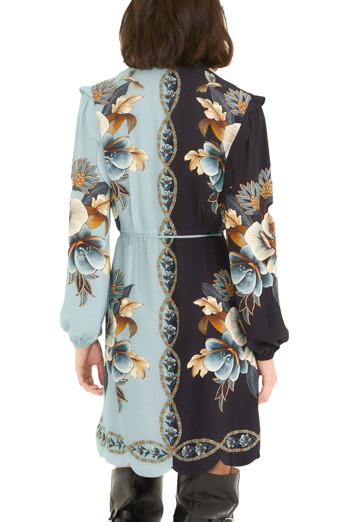 FARM RIO ΦΟΡΕΜΑ MINI SNAKE GARDEN MIX WRAP WAVY ΕΜΠΡΙΜΕ ΔΕΣΙΜΟ ΜΕΣΗ ΚΡΟΥΑΖΕ ΜΑΥΡΟ ΒΕΡΑΜΑΝ