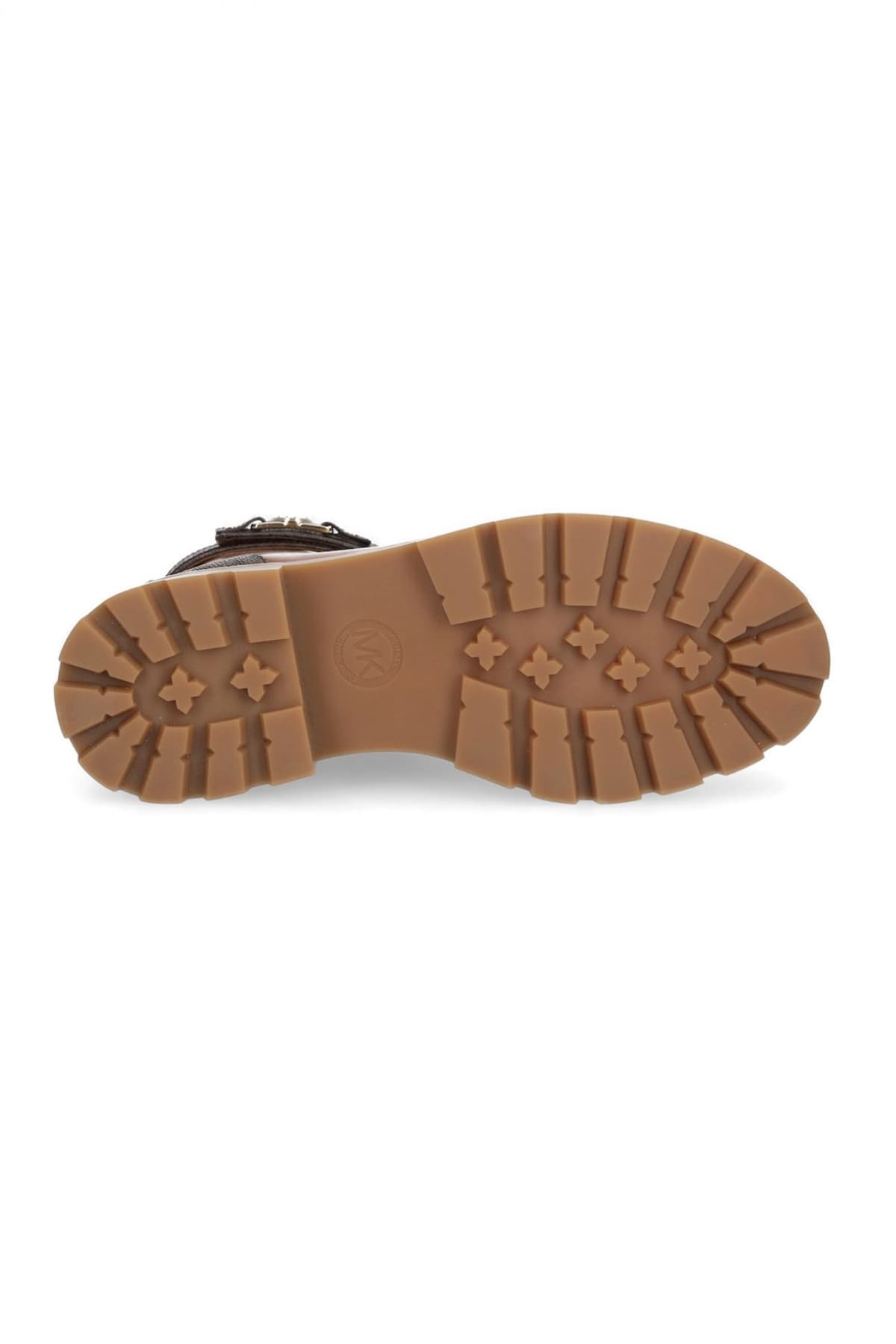 MICHAEL KORS ΠΑΠΟΥΤΣΙΑ ΜΠΟΤΑΚΙΑ MANDY LACE UP BOOTIE KOΡΔΟΝΙΑ ΦΕΡΜΟΥΑΡ LOGO TAMΠΑ/ΚΑΦΕ