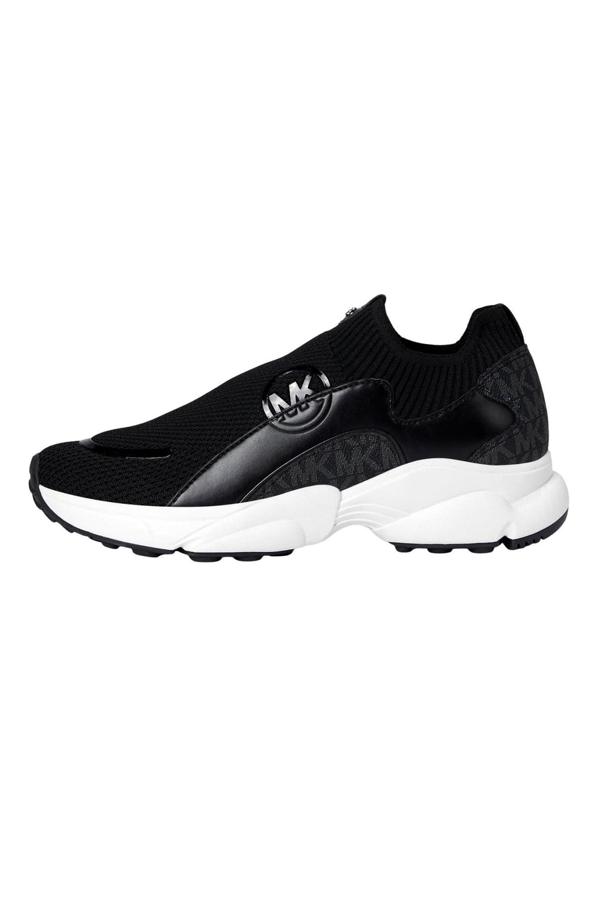 MICHAEL KORS ΠΑΠΟΥΤΣΙΑ SNEAKERS SAMI KNIT TRAINER LOGO ΜΑΥΡΟ