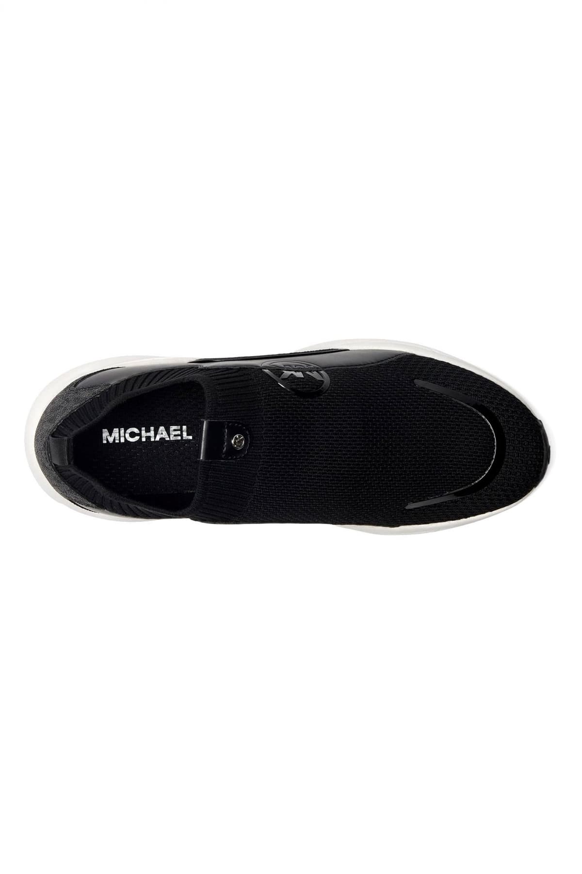 MICHAEL KORS ΠΑΠΟΥΤΣΙΑ SNEAKERS SAMI KNIT TRAINER LOGO ΜΑΥΡΟ