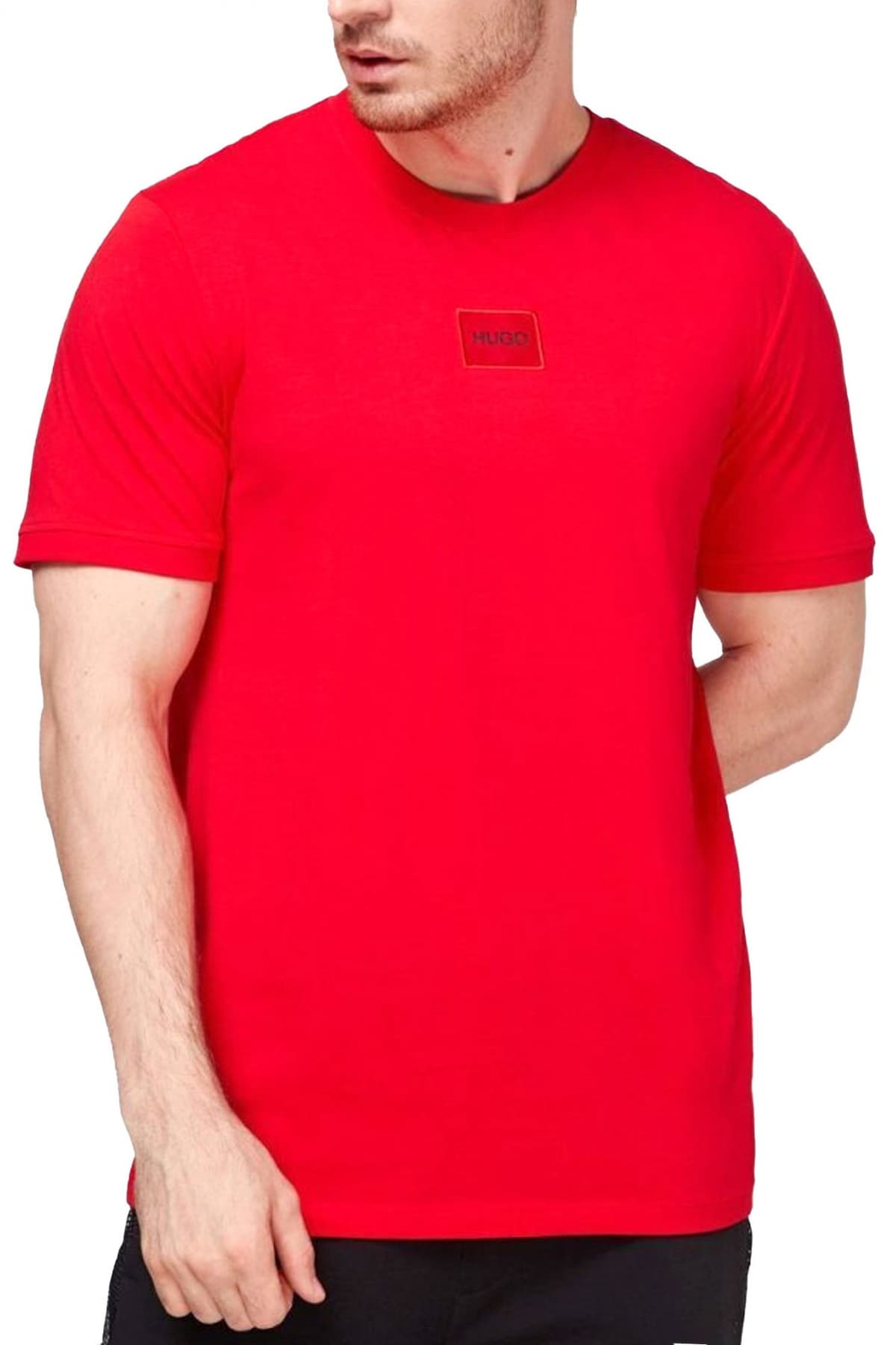 HUGO T-SHIRT DIRAGOLINO212 LOGO KOKKINO