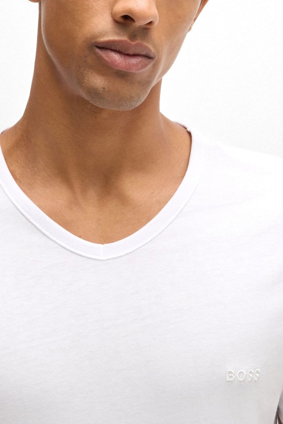 BOSS ΕΣΩΡΟΥΧΟ T-SHIRT 3P VNECK REGULAR FIT CLASSIC ΛΕΥΚΟ