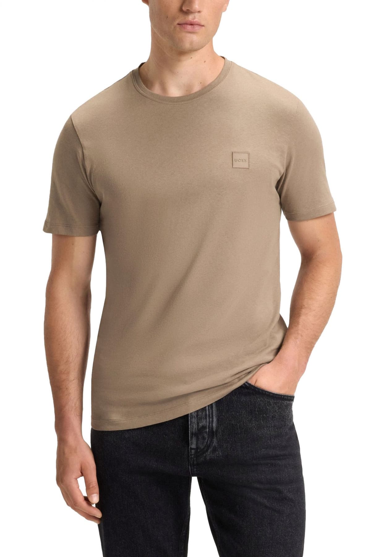 BOSS CASUAL T-SHIRT RELAXED FIT TALES ΠΟΥΡΟ ΚΑΦΕ