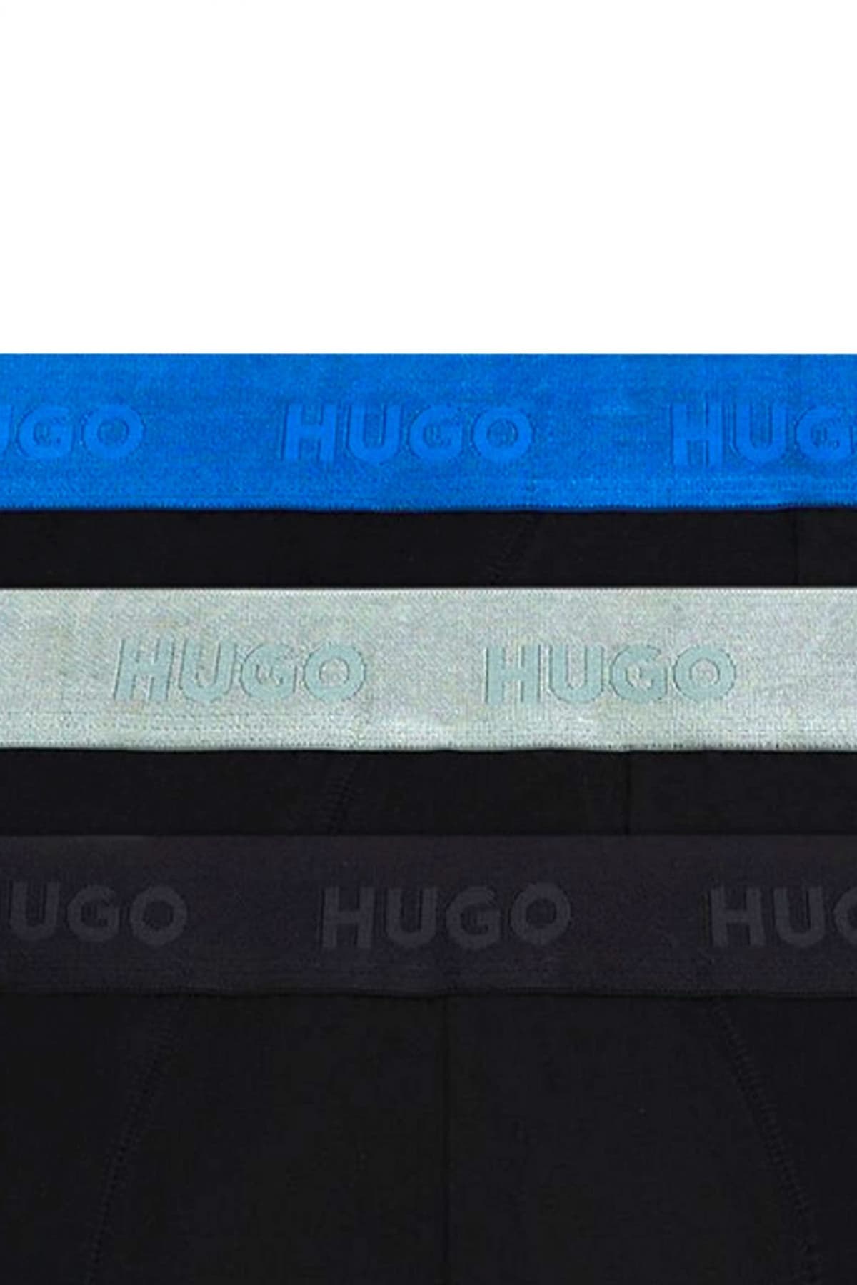 HUGO ΕΣΩΡΟΥΧΑ HIPBRIEF TRIPLETPACK COTTON STRETCH LOGO ΜΑΥΡΟ