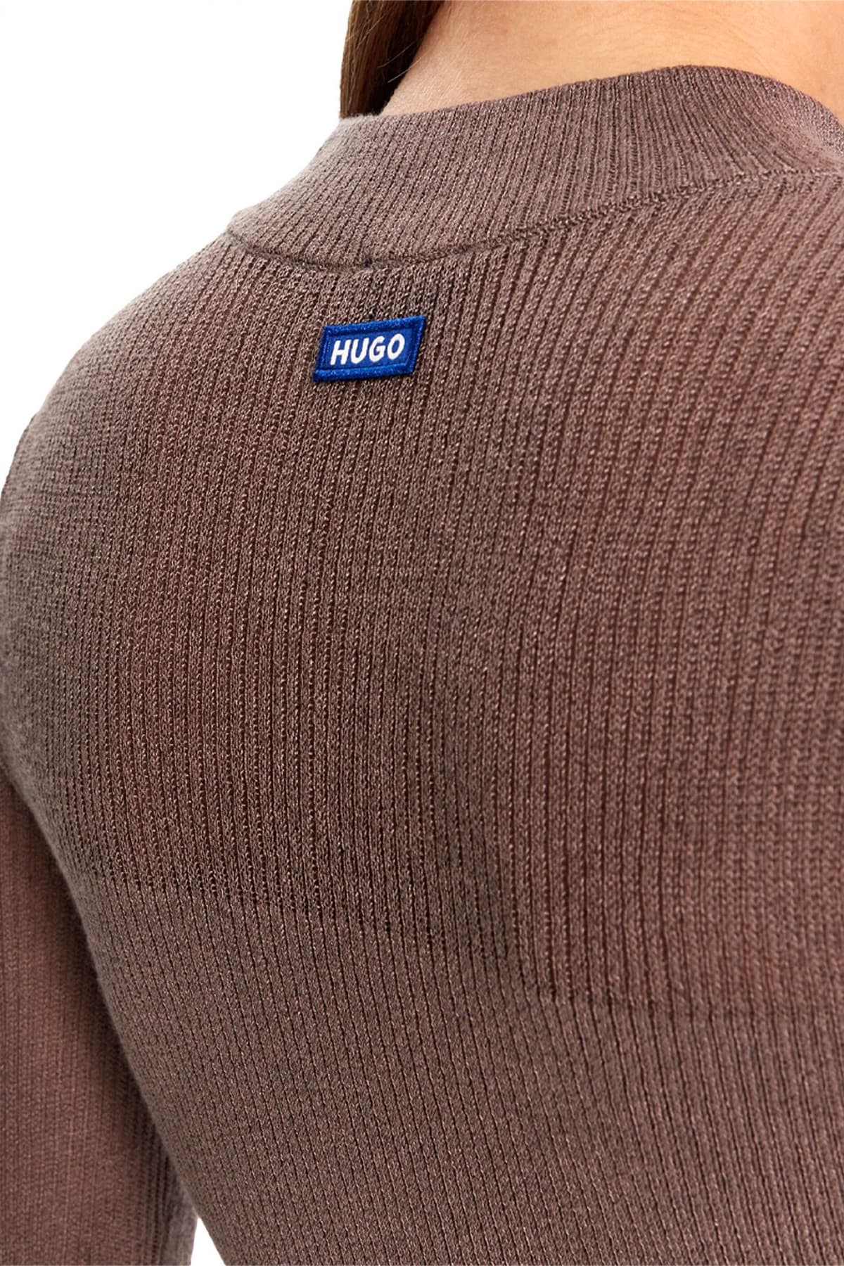 HUGO BLUE ΠΛΕΚΤΟ C-THRU ΛΟΥΠΕΤΟ SLUMY_B ΚΑΦΕ