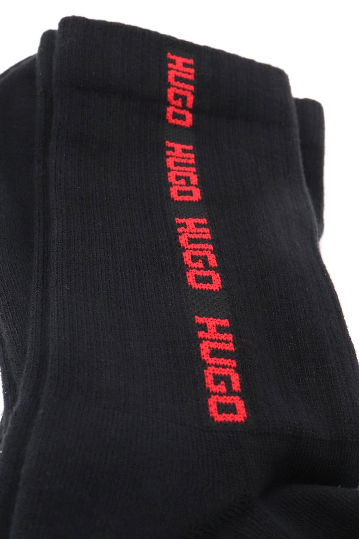 HUGO ΚΑΛΤΣΕΣ 3P QS RIB TAPE MD LOGO ΜΑΥΡΟ