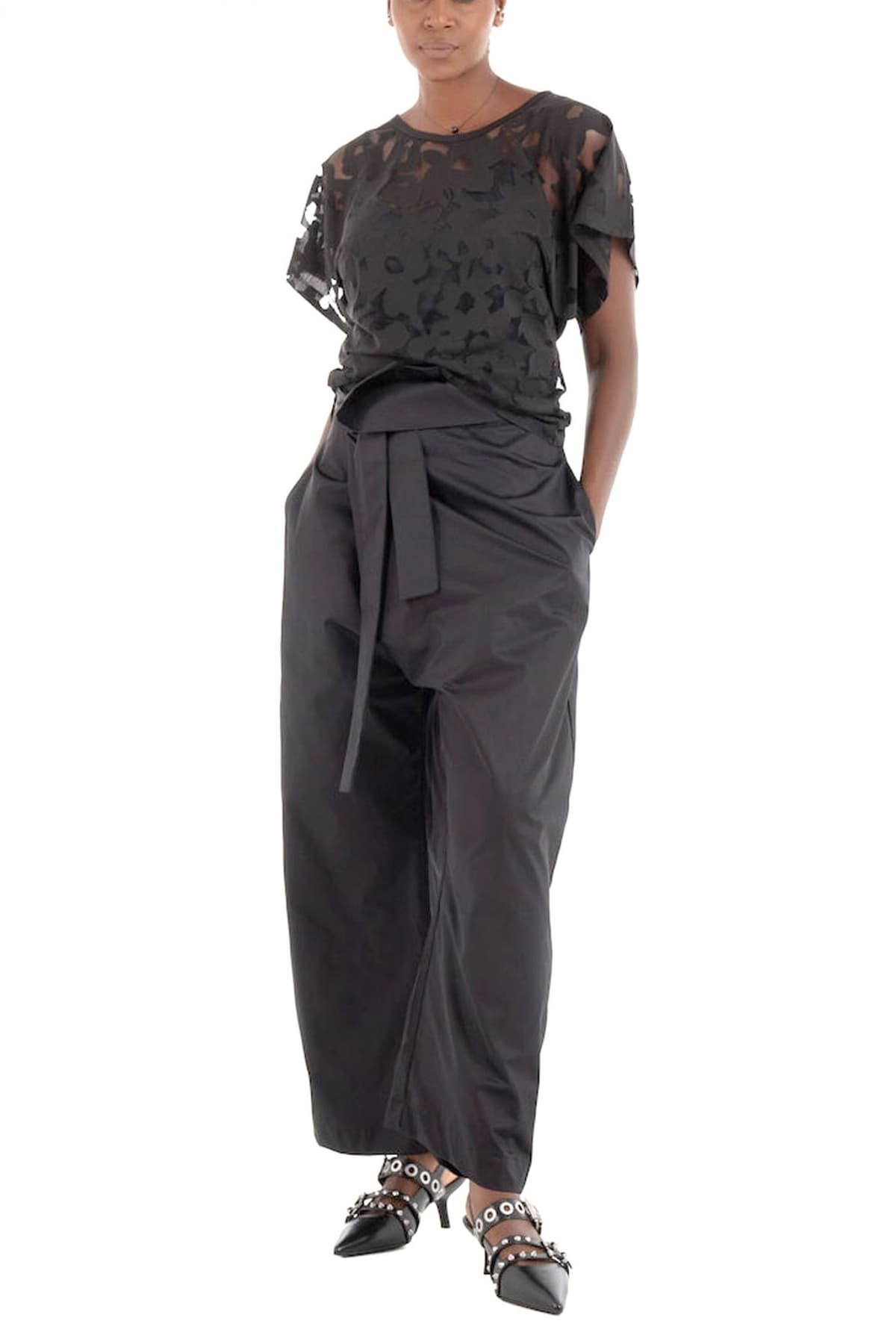 BOSS T-SHIRT C_EBASI ΔΙΑΦΑΝΕΙΕΣ ΜΑΥΡΟ