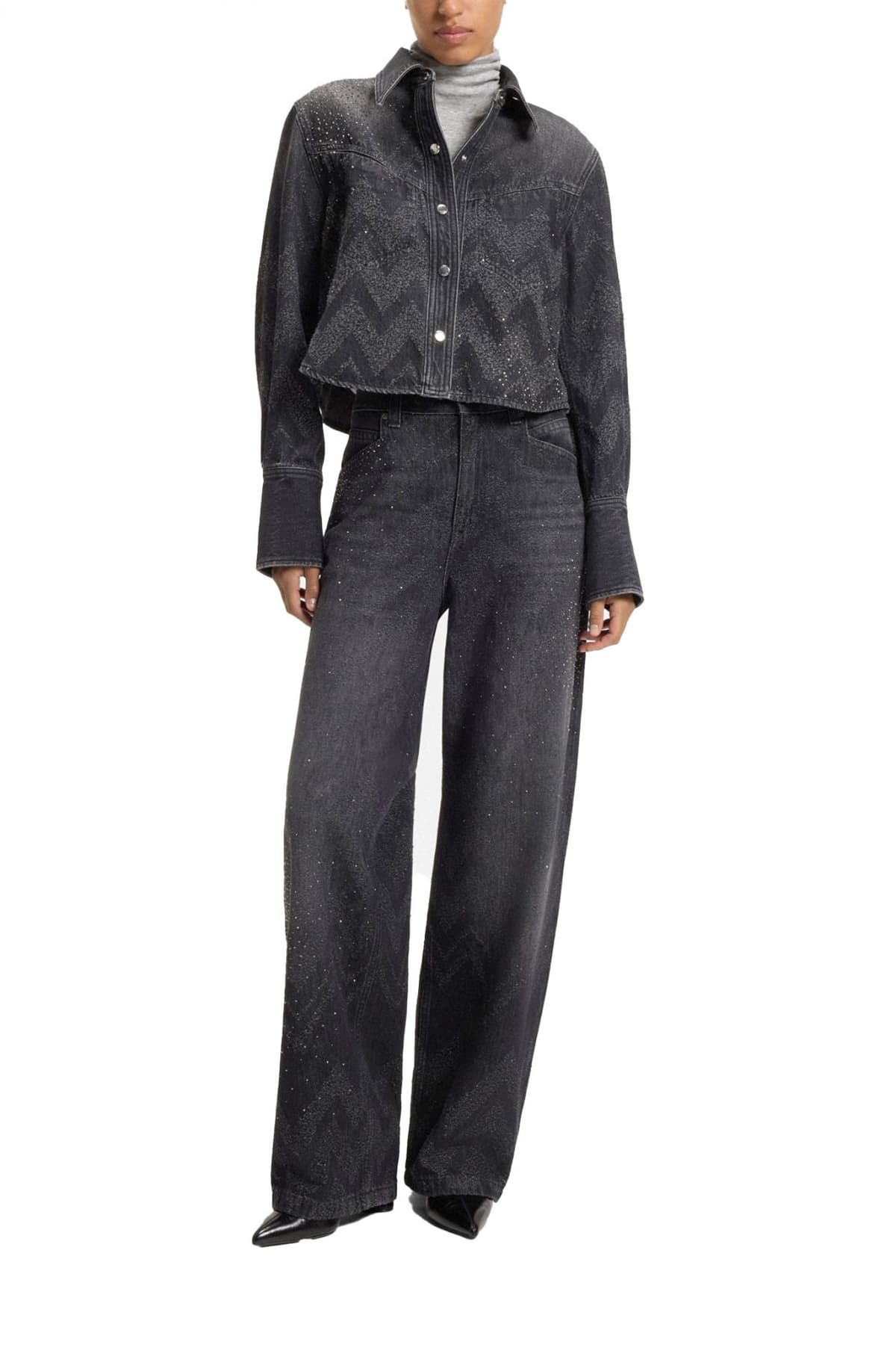 BOSS CASUAL TOP TURTLENECK C_ELIANA SLIM FIT STRETCH ΓΚΡΙ