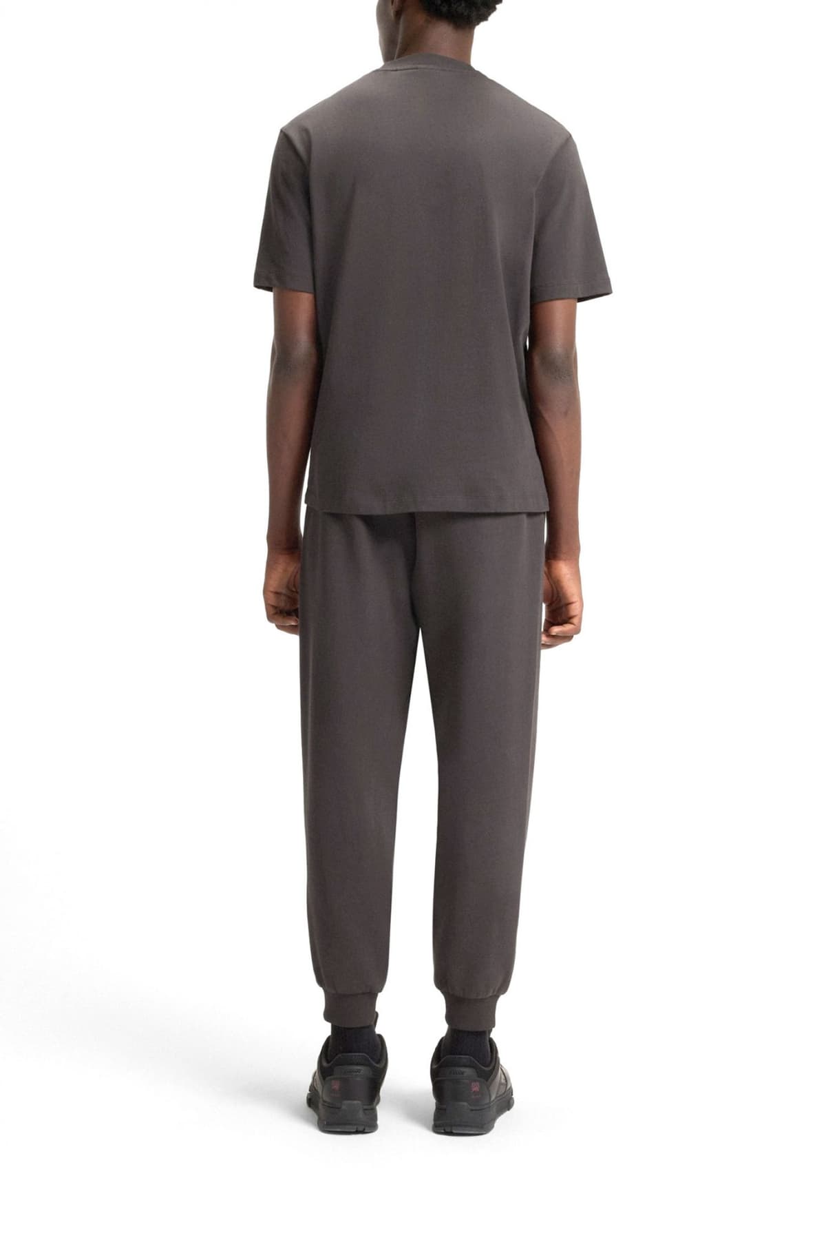 HUGO T-SHIRT DOGOS_RB LOGO ΣΚΟΥΡΟ ΓΚΡΙ