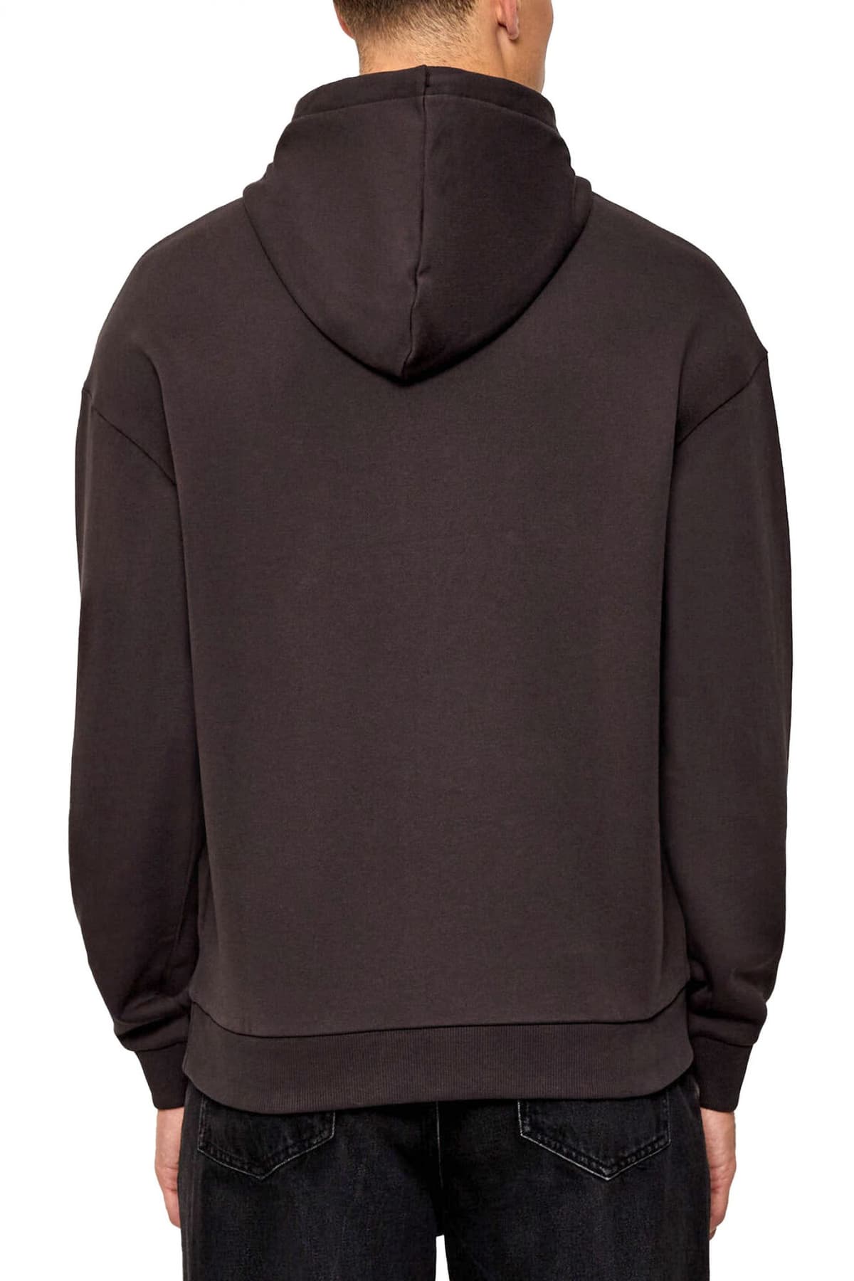 HUGO ΦΟΥΤΕΡ HOODIE DOVERLOHOOD_RB LOGO ΣΚΟΥΡΟ ΓΚΡΙ