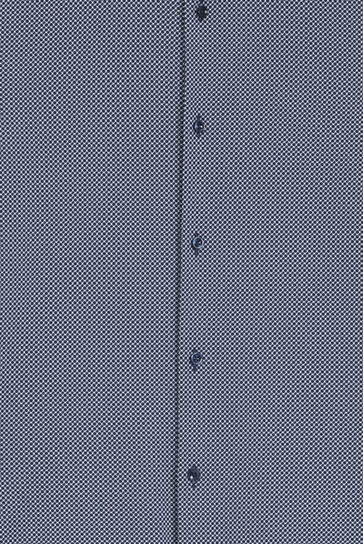 BOSS PERFORMANCE ΠΟΥΚΑΜΙΣΟ ΜΙΚΡΟΣΧΕΔΙΟ SLIM FIT P-HANK-SPREAD-C1-222 ΜΠΛΕ