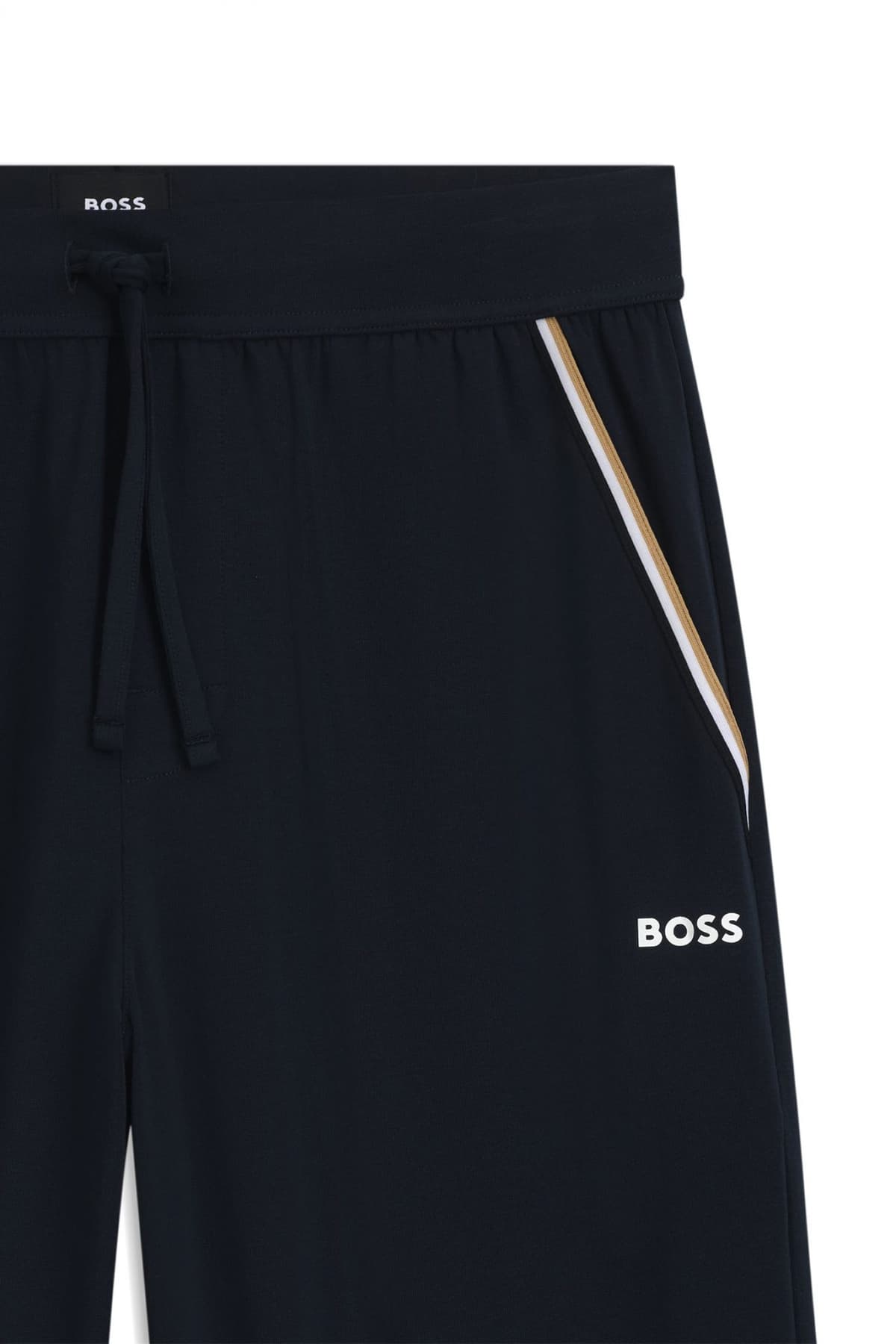 BOSS HOMEWEAR ΠΑΝΤΕΛΟΝΙ ΦΟΡΜΑ UNIQUE PANTS CUFF CW ΜΠΛΕ