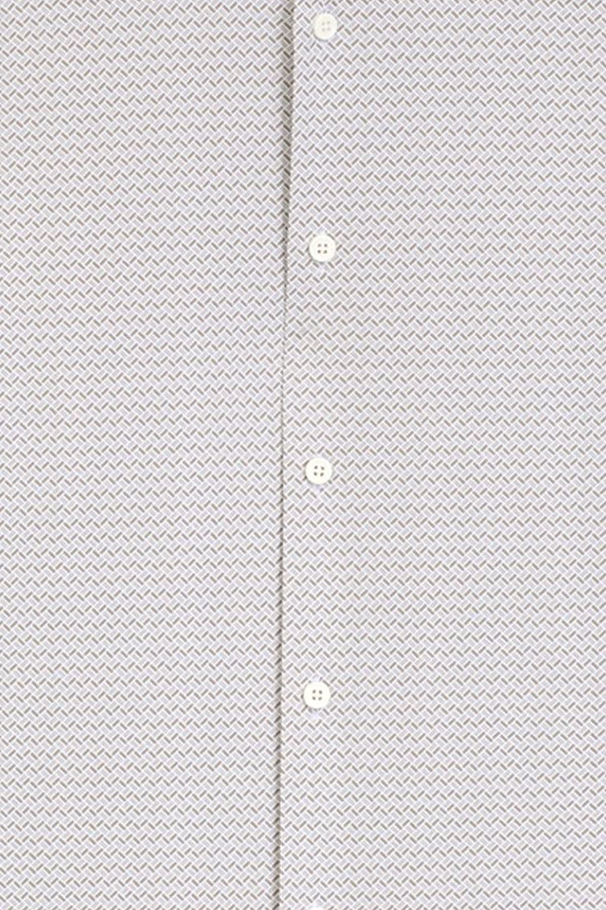 BOSS ΠΟΥΚΑΜΙΣΟ ΜΚΡΟΣΧΕΔΙΟ SLIM FIT P-ROAN-KENT-C1-233 ΧΑΚΙ-ΚΑΦΕ