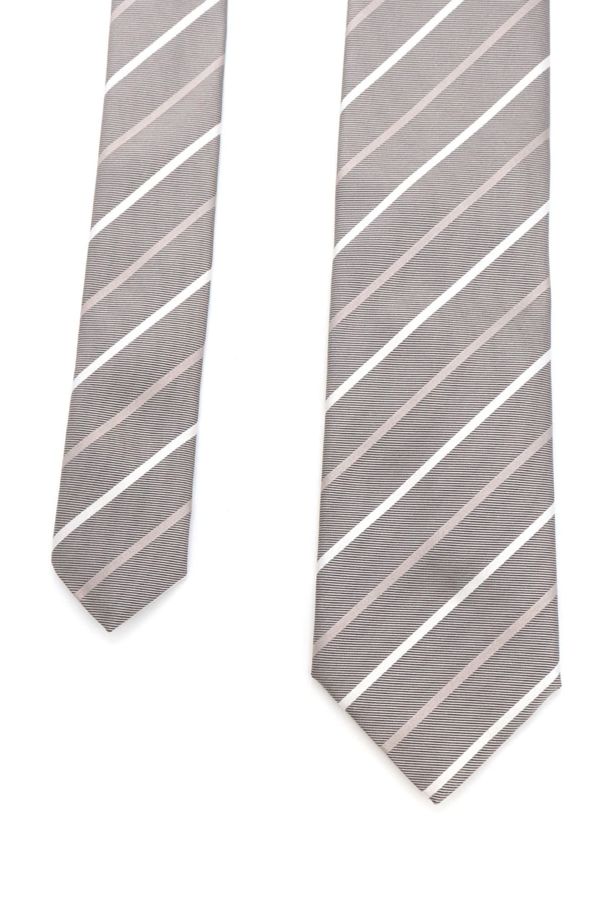 BOSS ΓΡΑΒΑΤΑ ΡΙΓΕ H-TIE 7.5 253 ΜΠΕΖ-ΓΚΡΙ