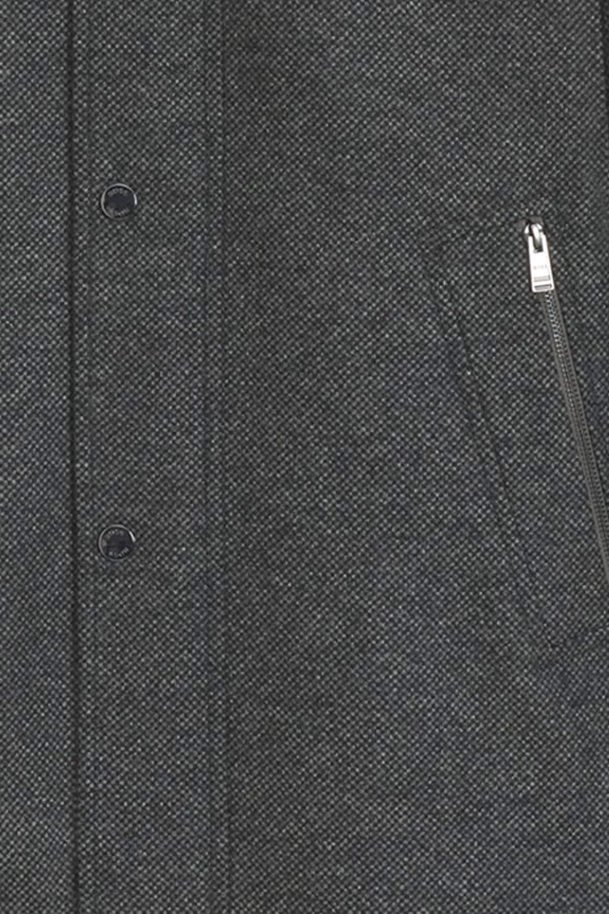 BOSS ΠΑΛΤΟ ΜΙΚΡΟΣΧΕΔΙΟ REGULAR FIT H-CAMRON-234 ΓΚΡΙ