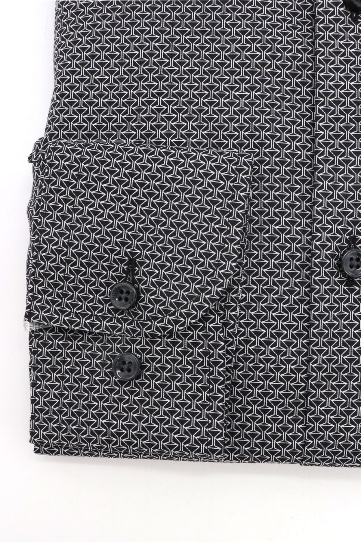 BOSS ΠΟΥΚΑΜΙΣΟ ΜΙΚΡΟΣΧΕΔΙΟ SLIM FIT H-HANK-KENT-C1-214 ΜΑΥΡΟ