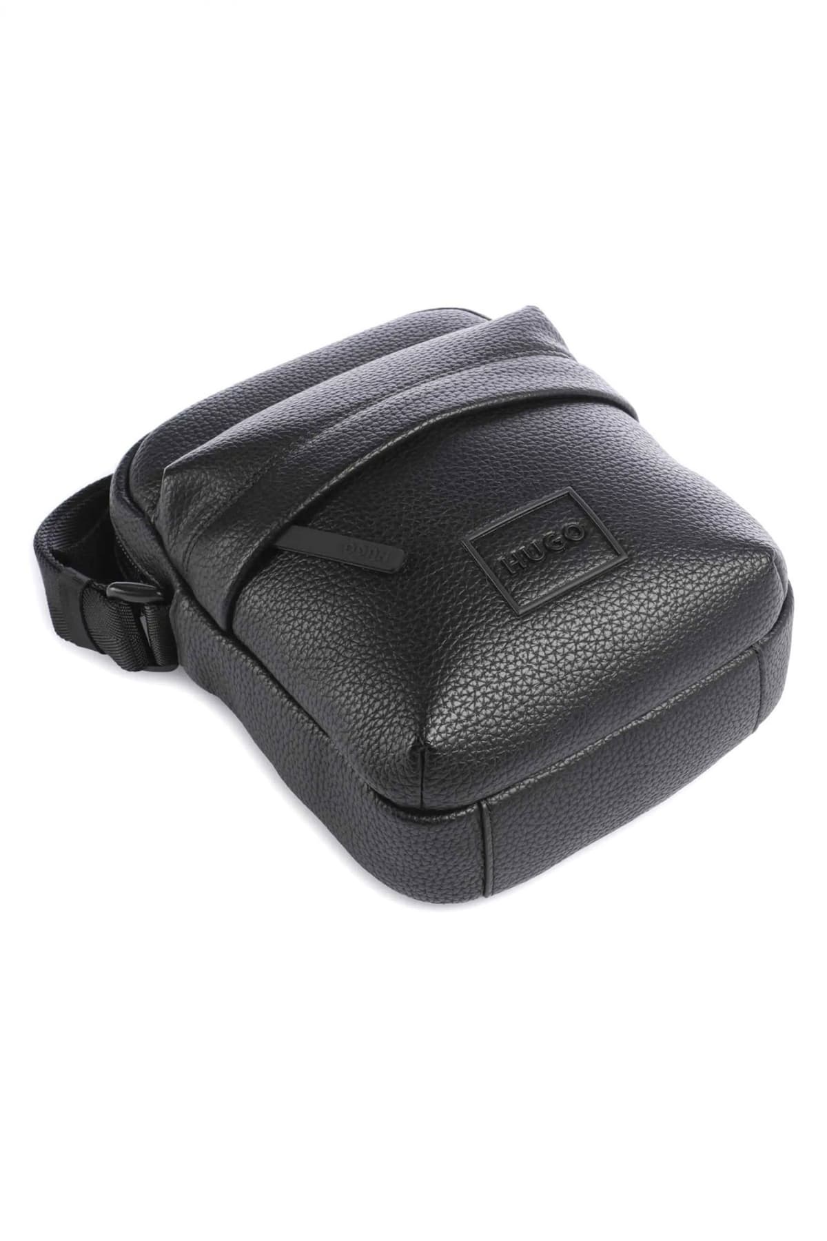 HUGO ΤΣΑΝΤΑΚΙ CROSSBODY NEW ETHON HI_NS ZIP LOGO ΜΑΥΡΟ