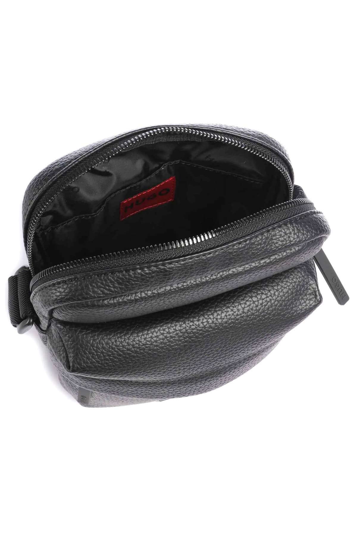 HUGO ΤΣΑΝΤΑΚΙ CROSSBODY NEW ETHON HI_NS ZIP LOGO ΜΑΥΡΟ