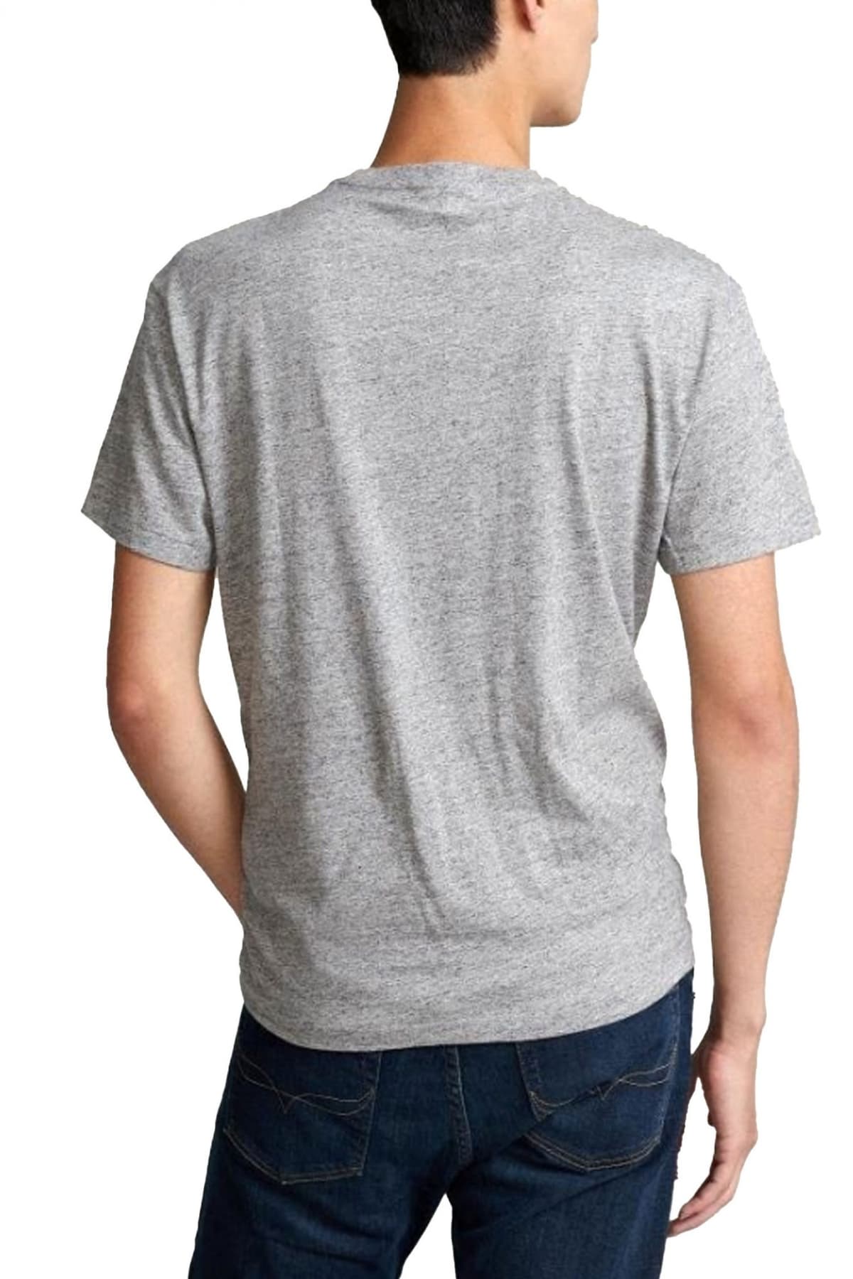 RALPH LAUREN T-SHIRT CLASSIC FIT LOGO ΓΚΡΙ