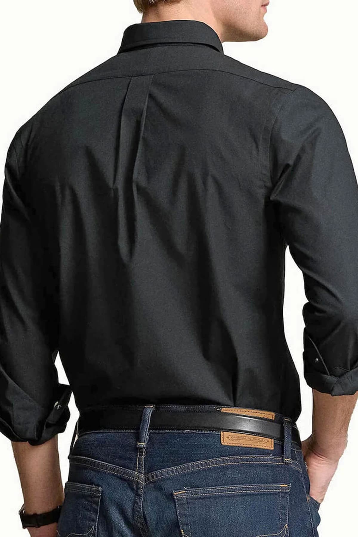 RALPH LAUREN ΠΟΥΚΑΜΙΣΟ BUTTON DOWN SLIM FIT ΜΑΥΡΟ