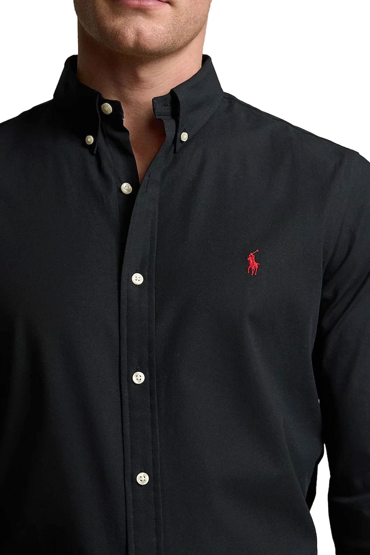 RALPH LAUREN ΠΟΥΚΑΜΙΣΟ BUTTON DOWN SLIM FIT ΜΑΥΡΟ