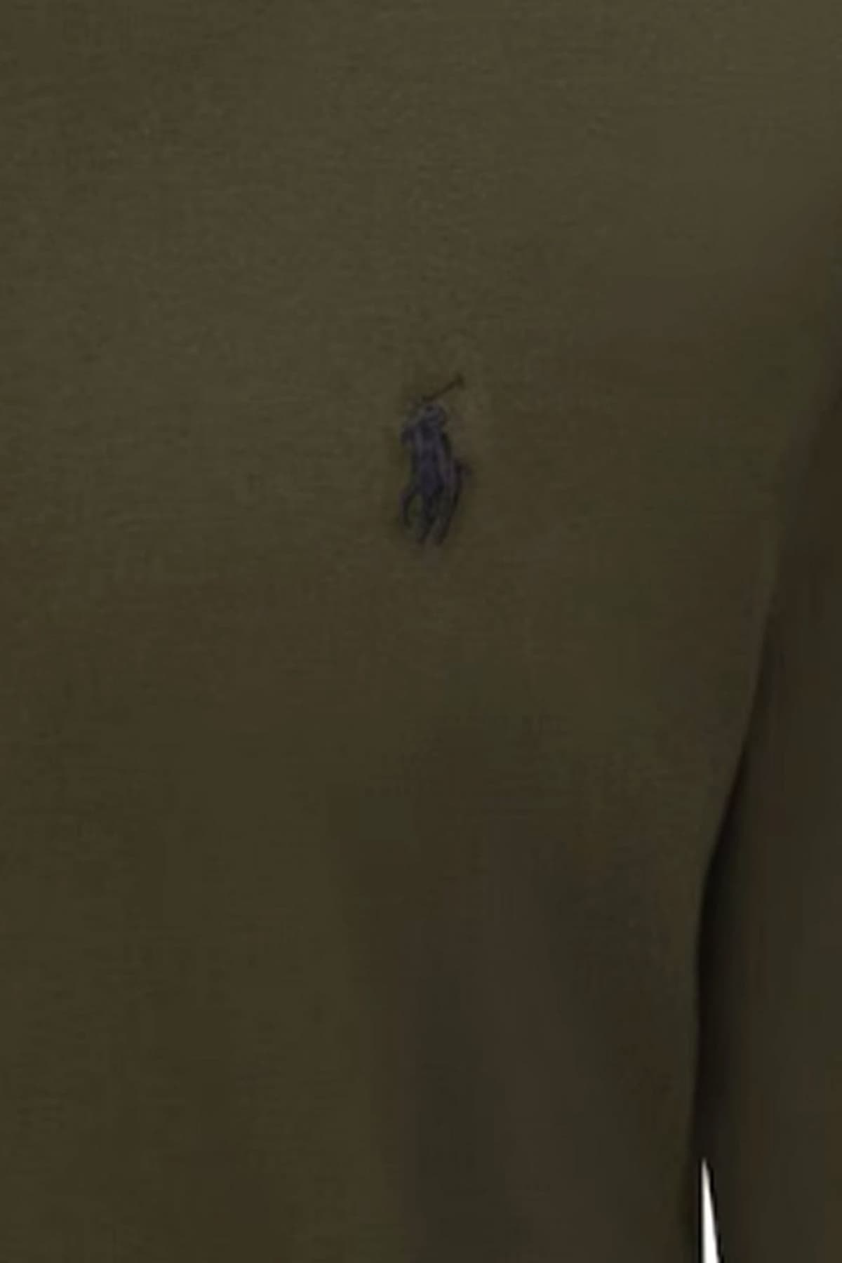 RALPH LAUREN T-SHIRT CUSTOM SLIM FIT ΧΑΚΙ