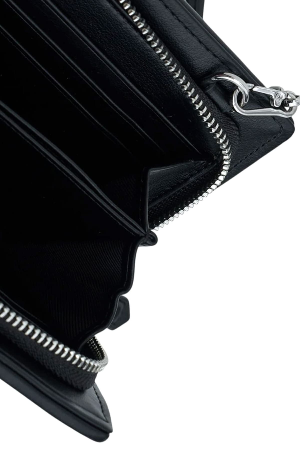 KARL LAGERFELD ΤΣΑΝΤΑ/ΠΟΡΤΟΦΟΛΙ CROSSBODY WEAVE CB WALLET LOGO ΜΕΤΑΛΛΙΚΟ ΜΑΥΡΟ