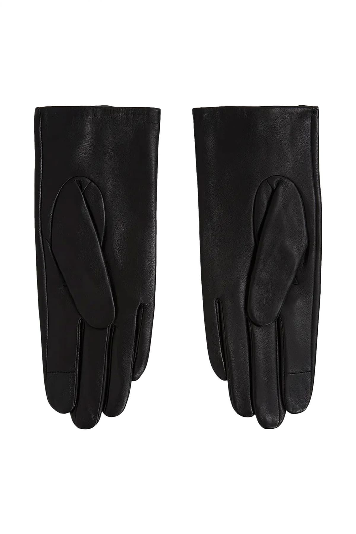 KARL LAGERFELD ΓΑΝΤΙΑ ESSENTIAL ZIPPER FF GLOVE ΜΑΥΡΟ