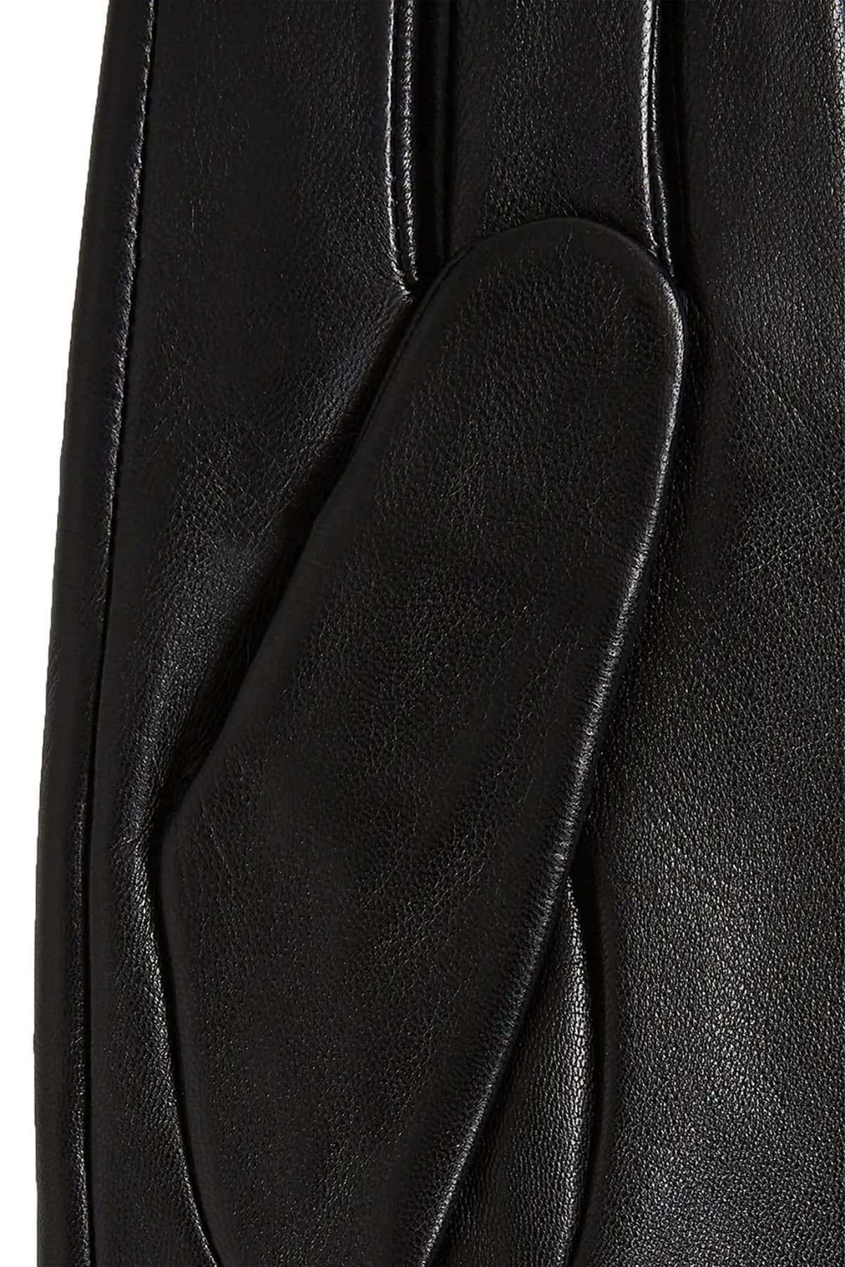 KARL LAGERFELD ΓΑΝΤΙΑ ESSENTIAL ZIPPER FF GLOVE ΜΑΥΡΟ