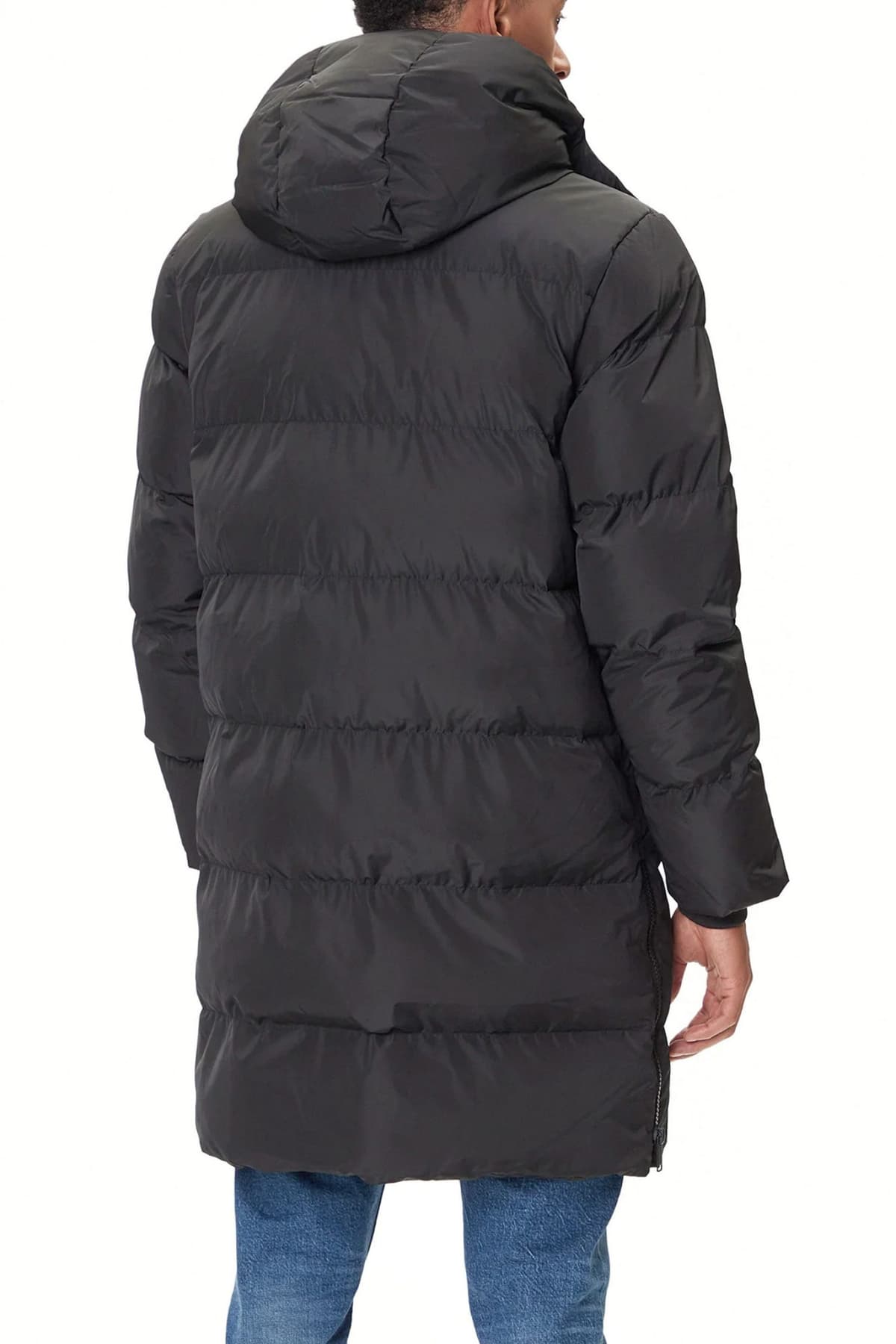 KARL LAGERFELD JEANS ΜΠΟΥΦΑΝ LONG PUFFER ΜΑΥΡΟ