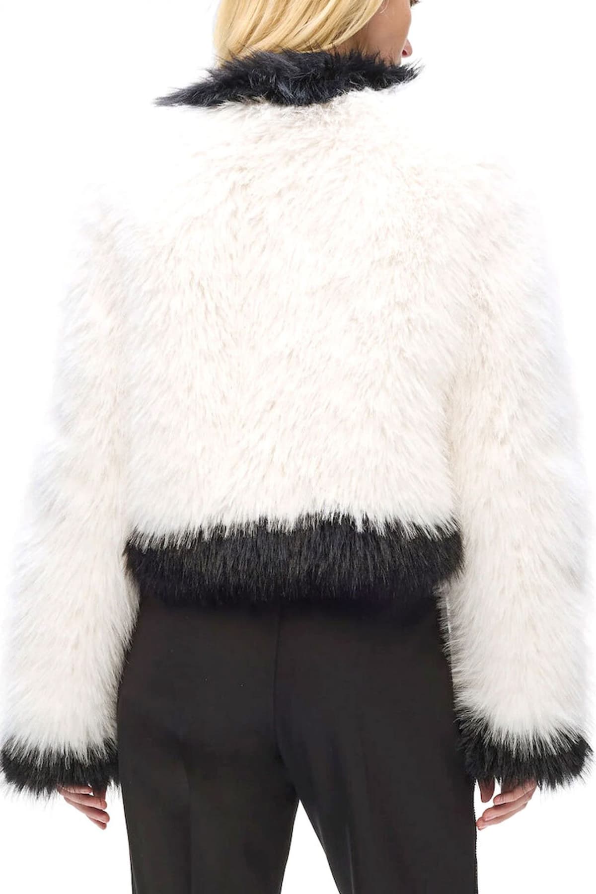 KARL LAGERFELD ΜΠΟΥΦΑΝ ΓΟΥΝΑ FAUX FUR ΛΕΥΚΟ-ΜΑΥΡΟ