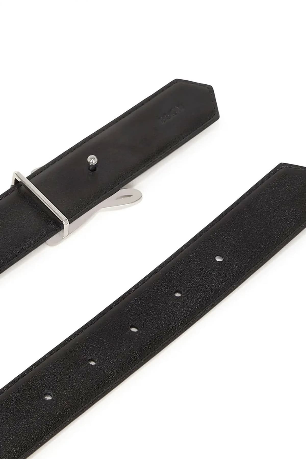 KARL LAGERFELD ΖΩΝΗ K/AUTOGRAPH CROCO H2.5 LOGO ΜΕΤΑΛΛΙΚΟ ΜΑΥΡΟ