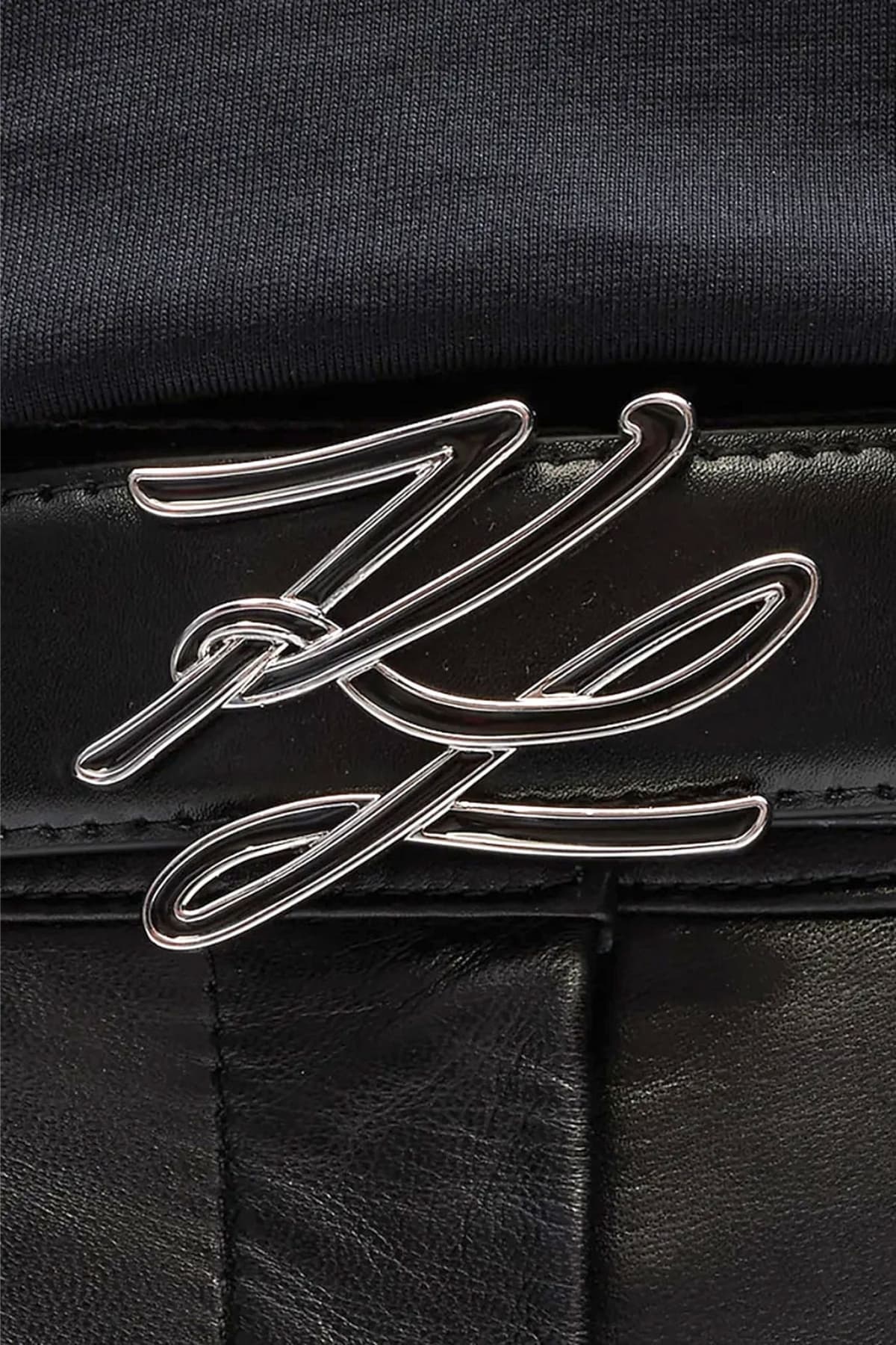 KARL LAGERFELD ΖΩΝΗ K/AUTOGRAPH CROCO H2.5 LOGO ΜΕΤΑΛΛΙΚΟ ΜΑΥΡΟ