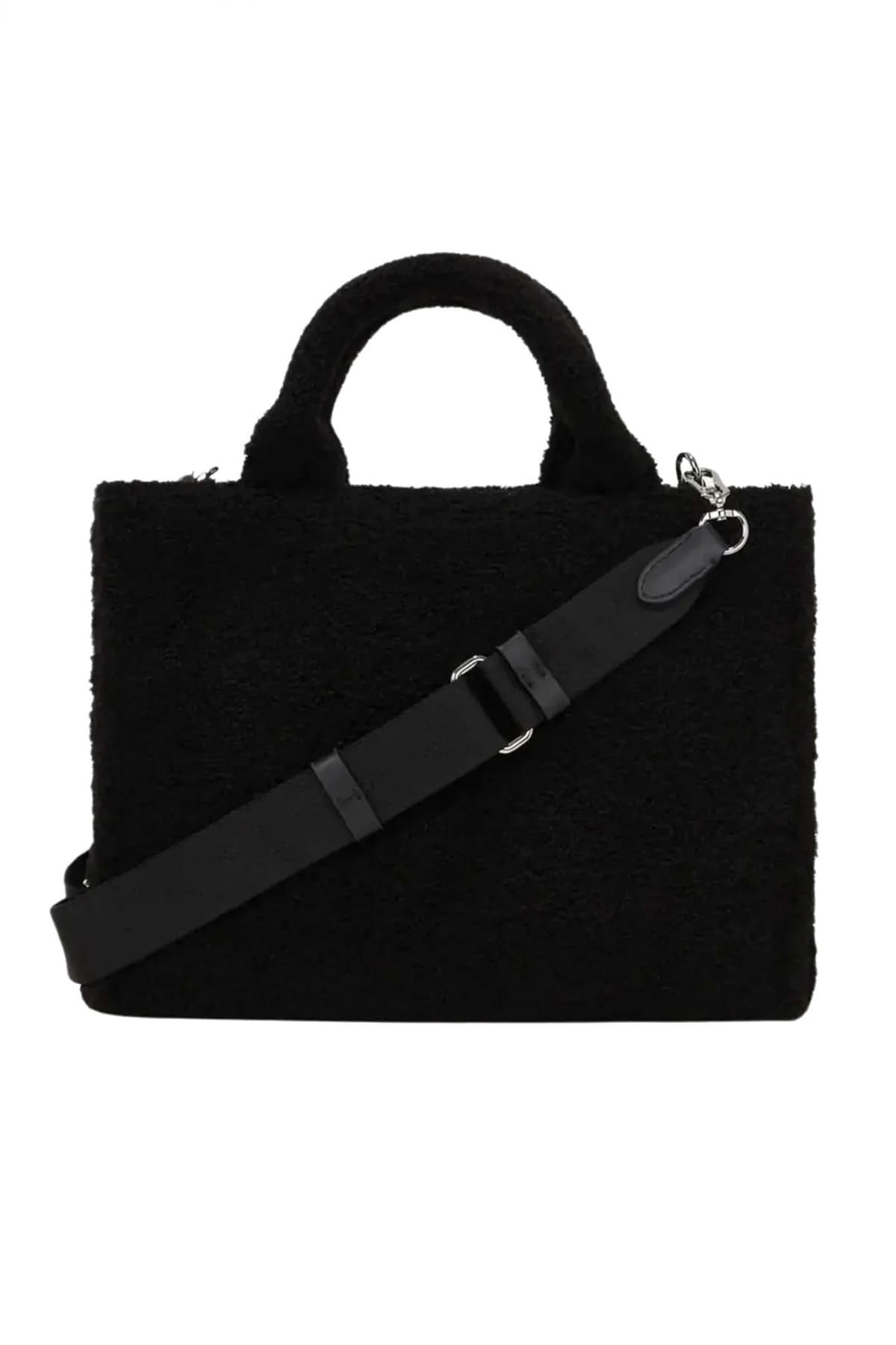 KARL LAGERFELD ΤΣΑΝΤΑ ΩΜΟΥ/CROSSBODY K/RSG MD SQUARE TOTE SEARLING LOGO ΜΑΥΡΟ