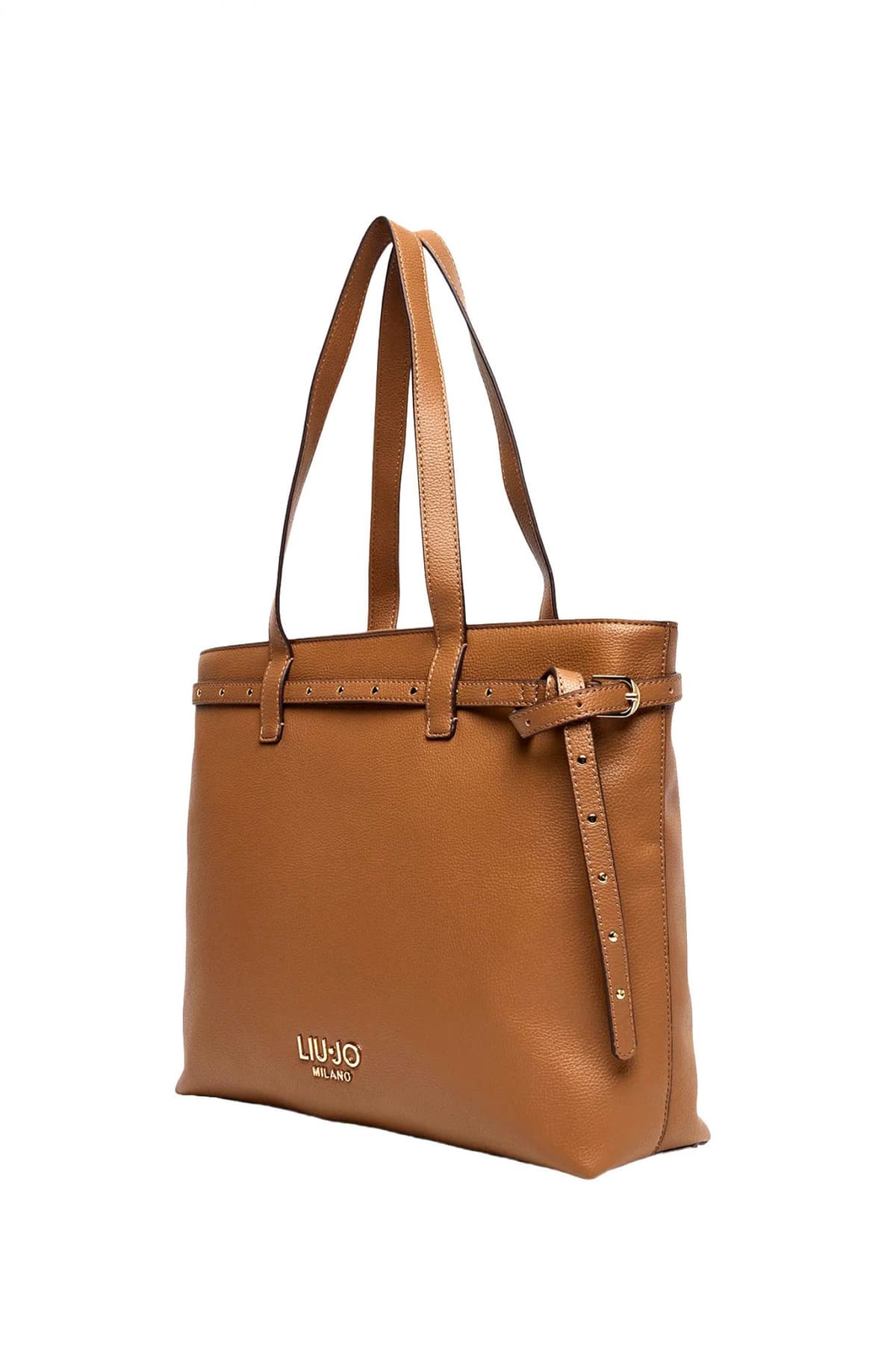 LIU-JO ΤΣΑΝΤΑ ΩΜΟΥ LOGO ΜΕΤΑΛΛΙΚΟ ΚΑΦΕ