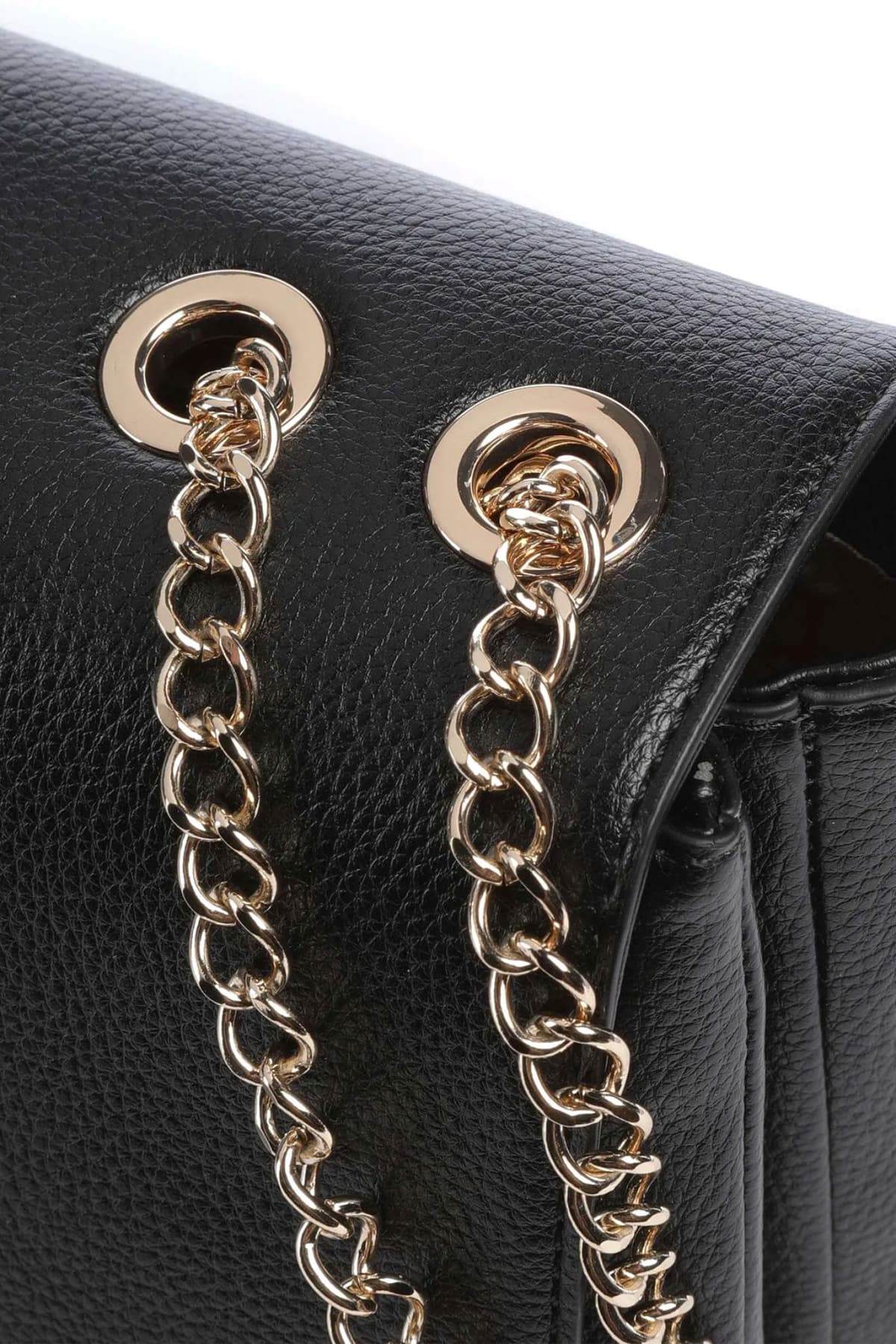 LIU-JO BETTER ΤΣΑΝΤΑ CROSSBODY LOGO ΜΕΤΑΛΛΙΚΟ ΜΑΥΡΟ