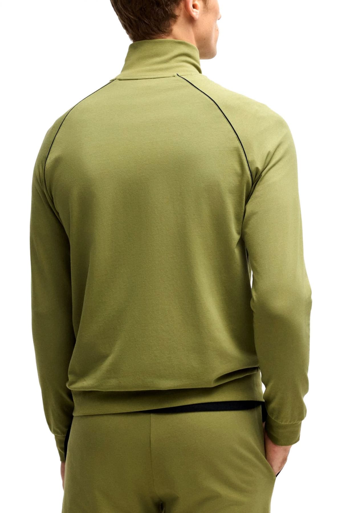 BOSS HOMEWEAR ΦΟΥΤΕΡ ZIPHOOD MIXMATCH JACKET Z ΧΑΚΙ